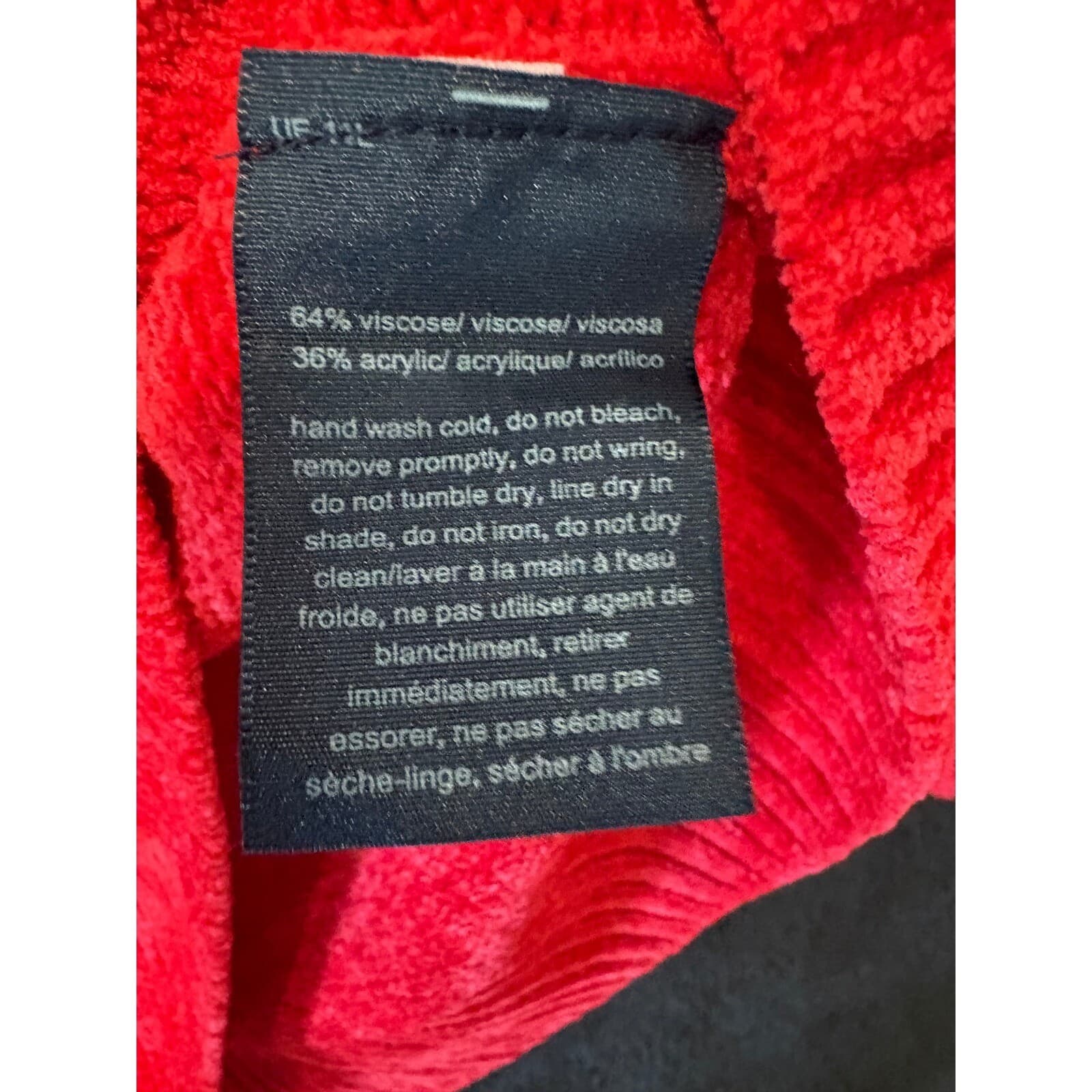 Tommy Hilfiger Sweater Mens L Red V-Neck Knit Pullover Classic Fit Large - Thumbnail 3