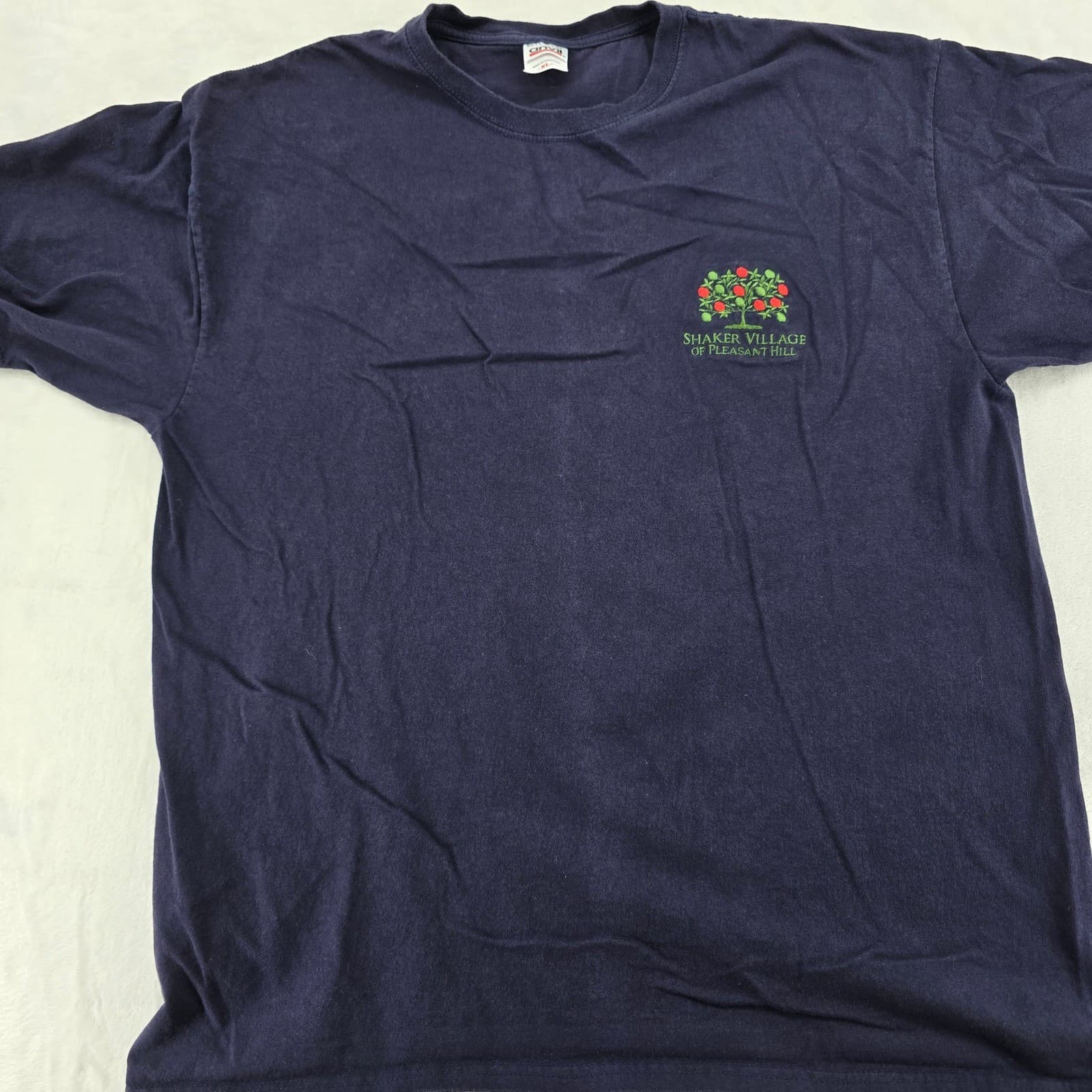 Anvil T Shirt Mens XL T-Shirt Navy Blue Shaker Village Pleasant Hill Graphic Tee - Thumbnail 2