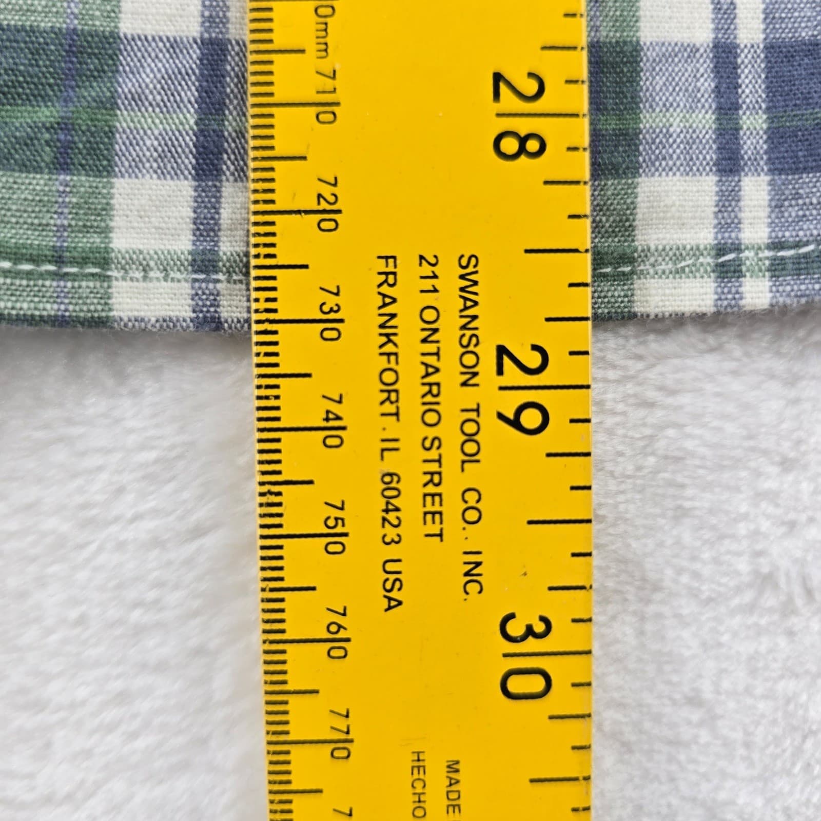 L.L. Bean Shirt Mens Medium Regular Button Down Green Plaid Traditional Fit - Thumbnail 5