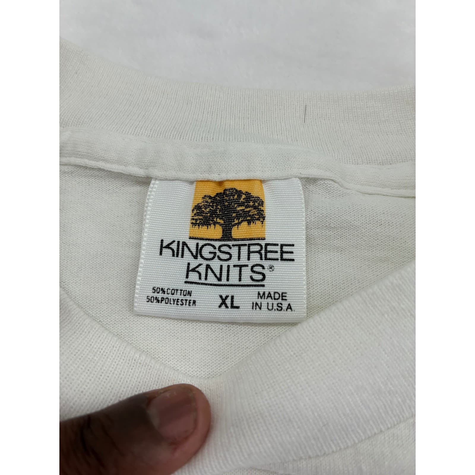 Kingstree Knits T-Shirt Womens XL T-Shirt White 1994 Beach Ball Classic Vintage - Thumbnail 2