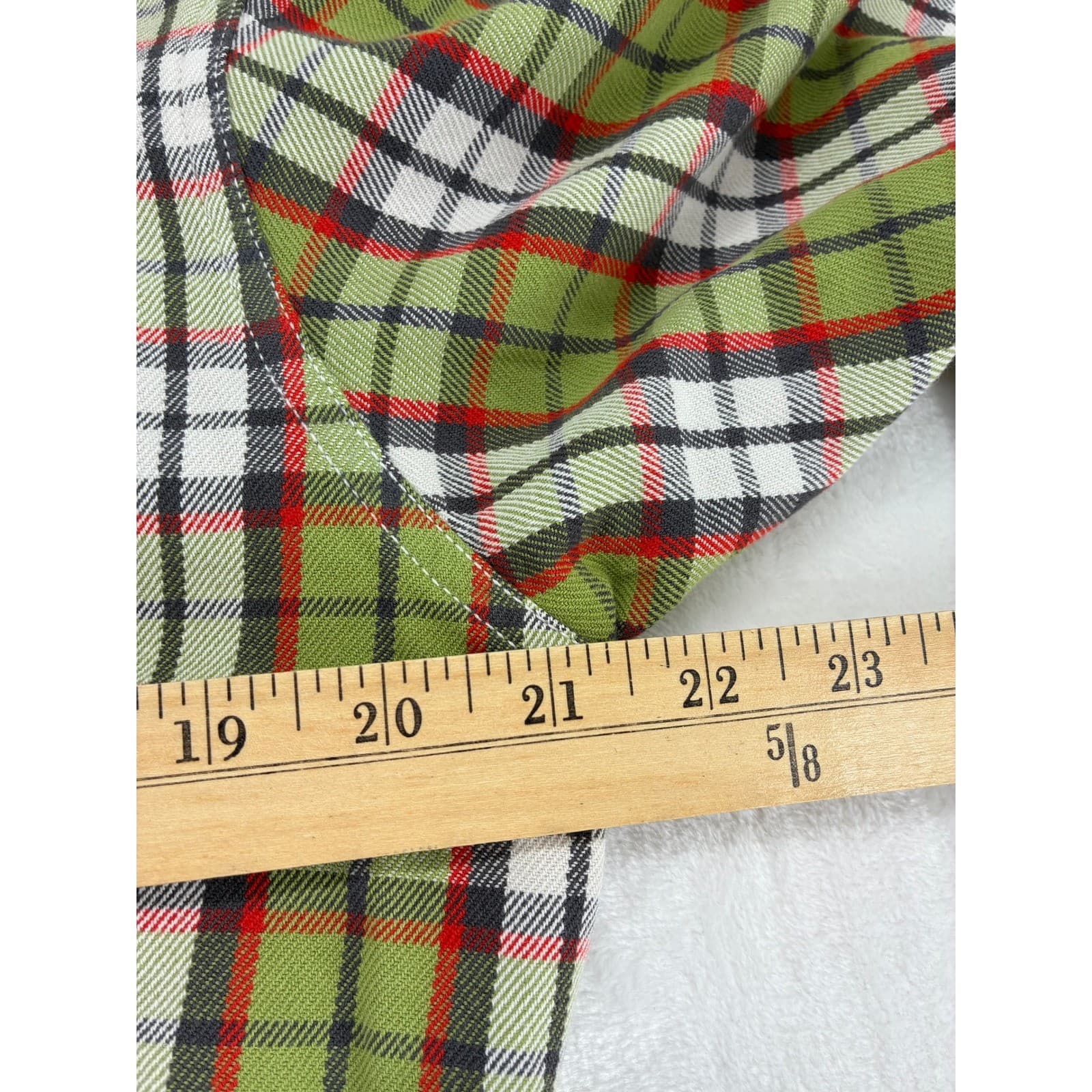 The North Face Flannel Mens Large Shirt Green Plaid Long Sleeve Button Up 6430 - Thumbnail 4