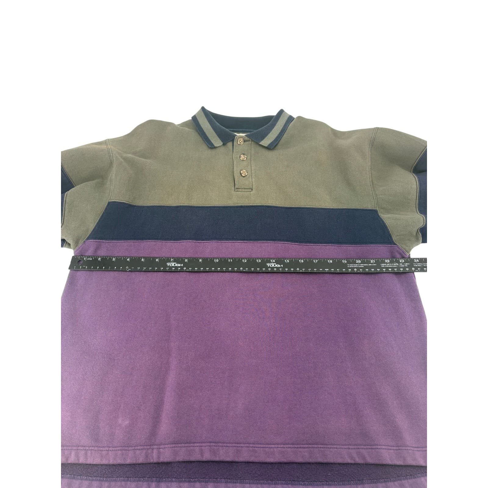 Gear For Sports Rugby Sweatshirt Mens M Pullover Purple Green Colorblock Vintage - Thumbnail 5