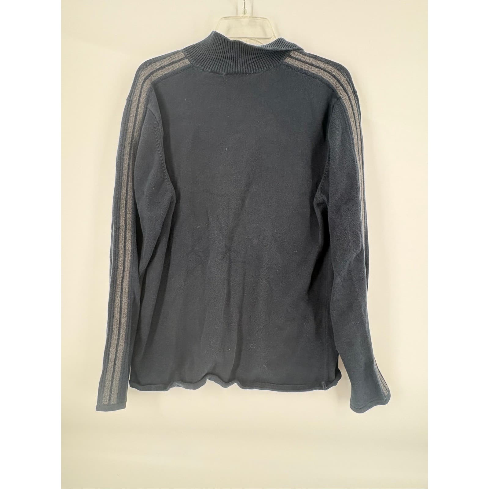 DKNY Jeans Men's Navy Blue Cotton Blend 1/4 Zip Pullover Sweater Size L - Thumbnail 2