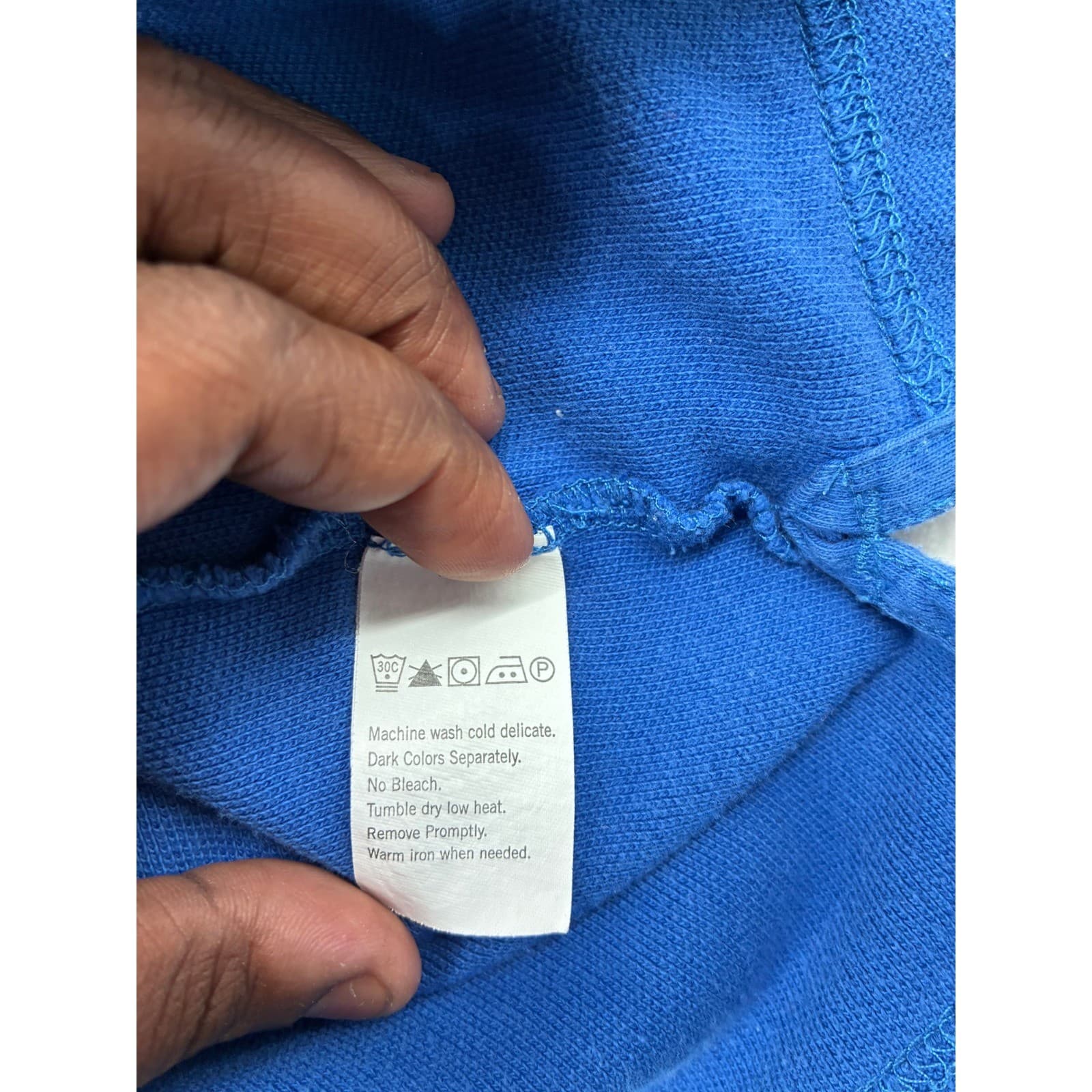 Chaps Polo Shirt Womens Large Polo Blue Short Sleeve Cotton Solid Logo - Thumbnail 5