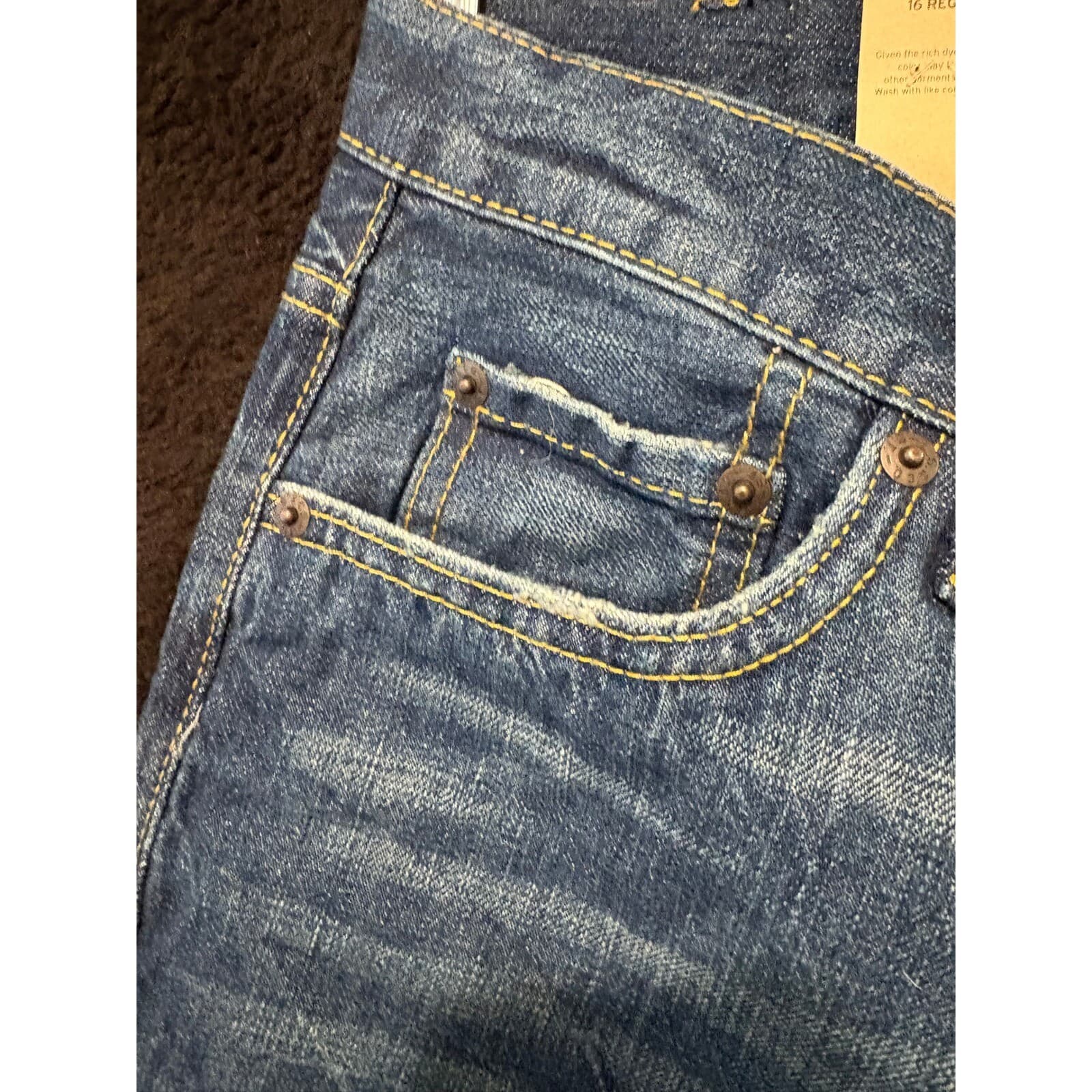 Levi's 502 Jeans Mens 32x32 Regular Taper Blue Distressed Denim Jeans NWT 32 - Thumbnail 4