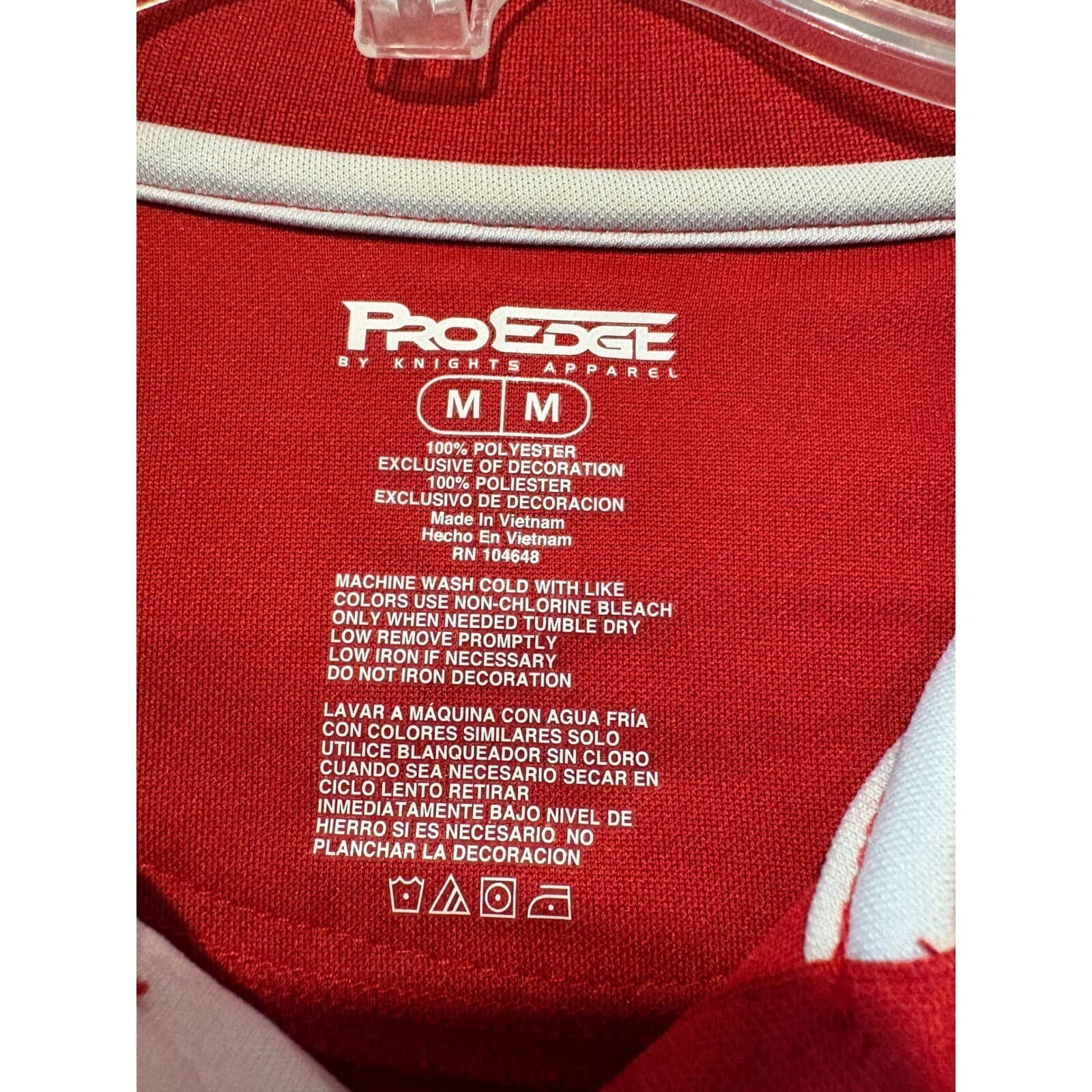 Pro Edge Alabama Roll Tide Polo Shirt Men's Medium Embroidered Logo Athletic Red - Thumbnail 2