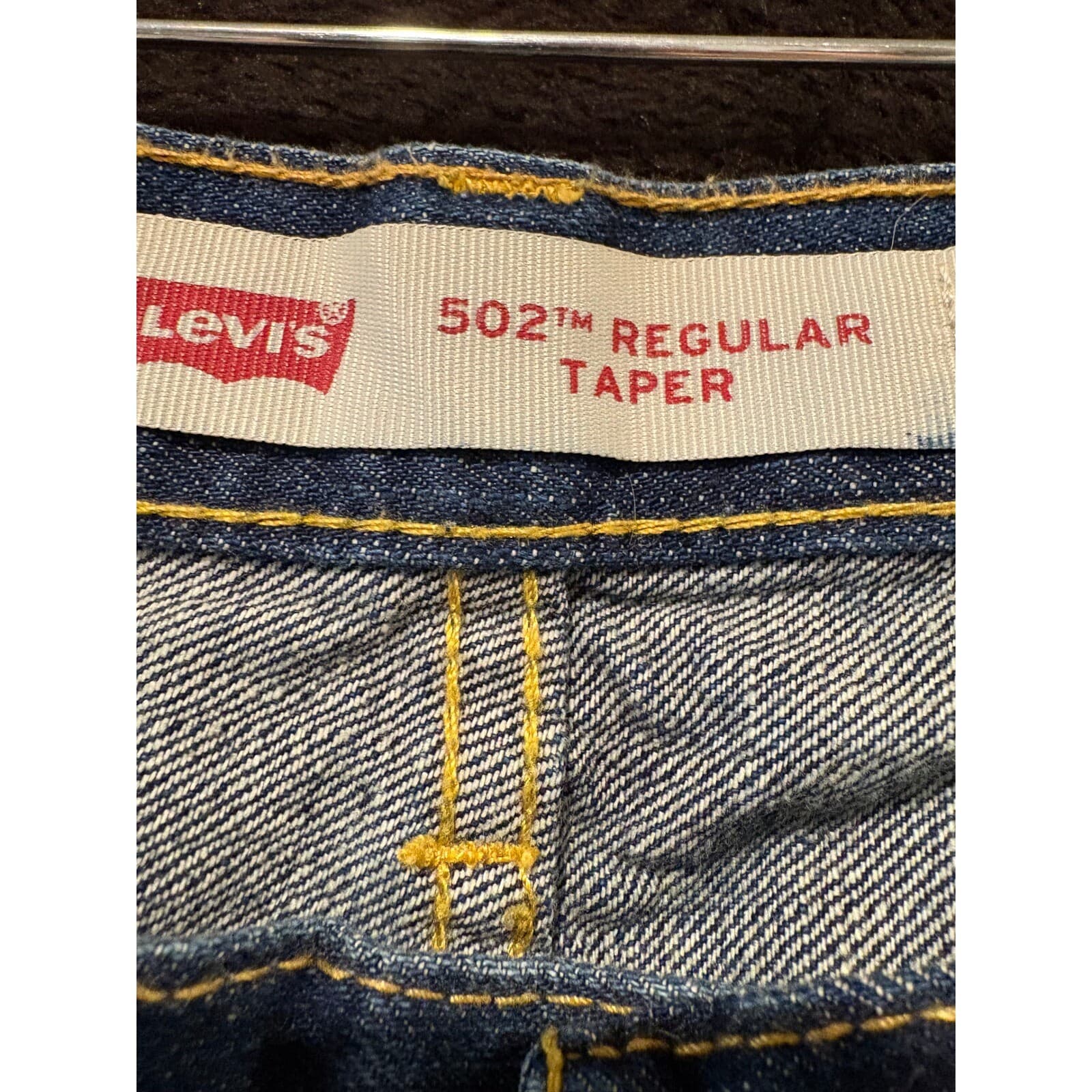 Levi's 502 Jeans Mens 32x32 Regular Taper Blue Distressed Denim Jeans NWT 32 - Thumbnail 2