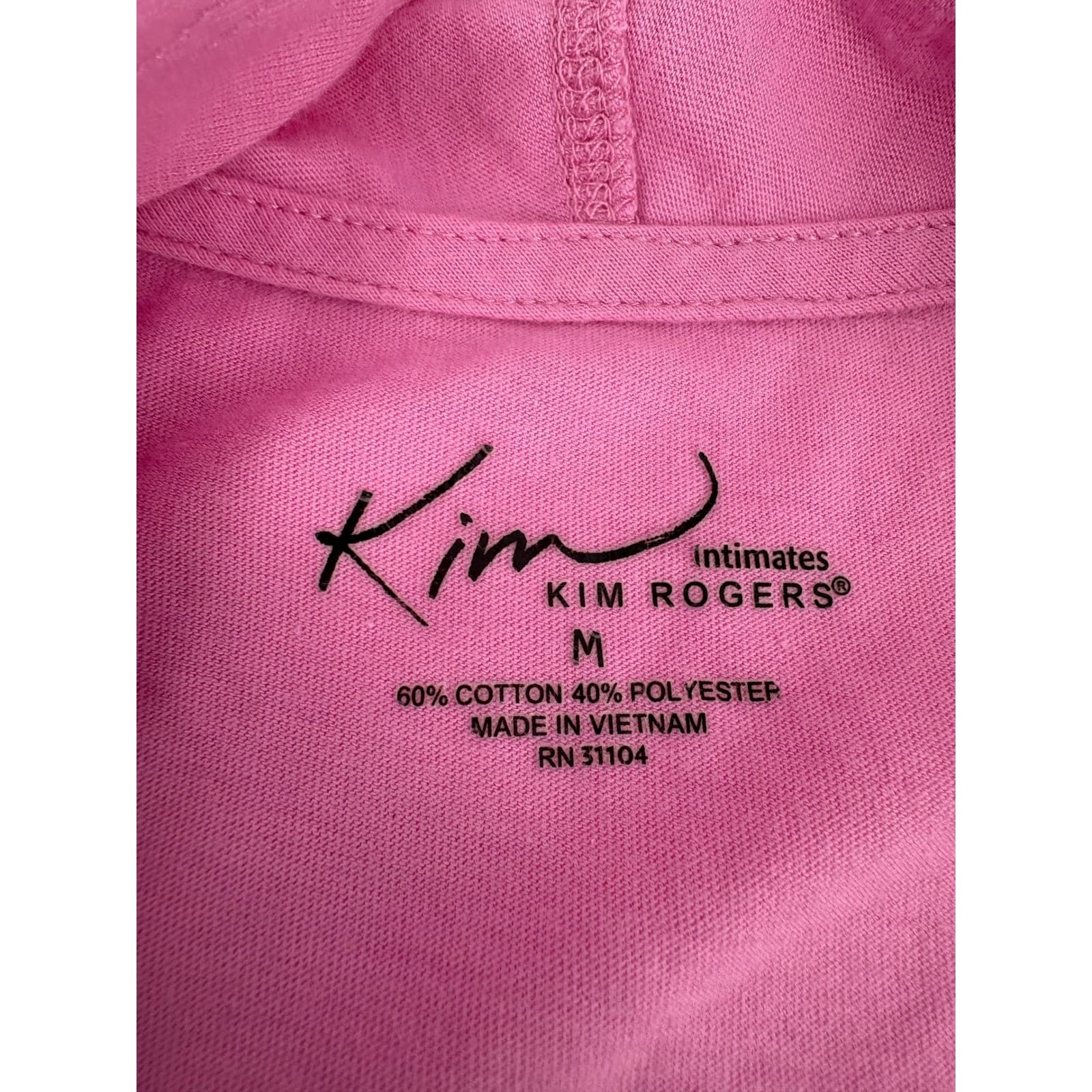 Kim Rogers Intimates Pink Shawl Collar Cardigan Sweater Women's Size M - Thumbnail 2