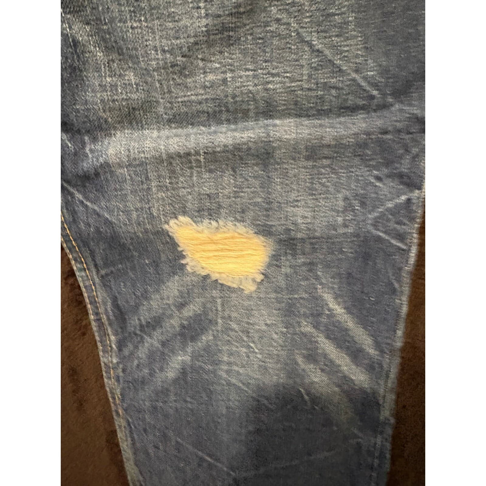 Levi's 502 Jeans Mens 32x32 Regular Taper Blue Distressed Denim Jeans NWT 32 - Thumbnail 5