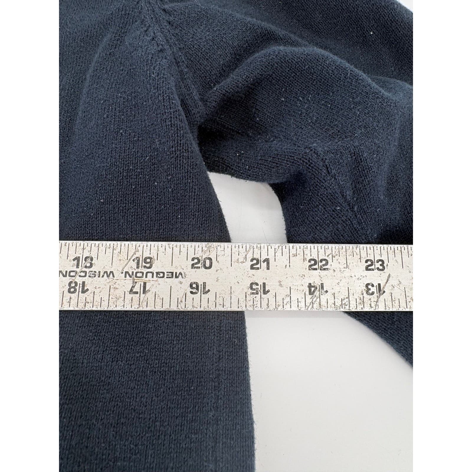 DKNY Jeans Men's Navy Blue Cotton Blend 1/4 Zip Pullover Sweater Size L - Thumbnail 6