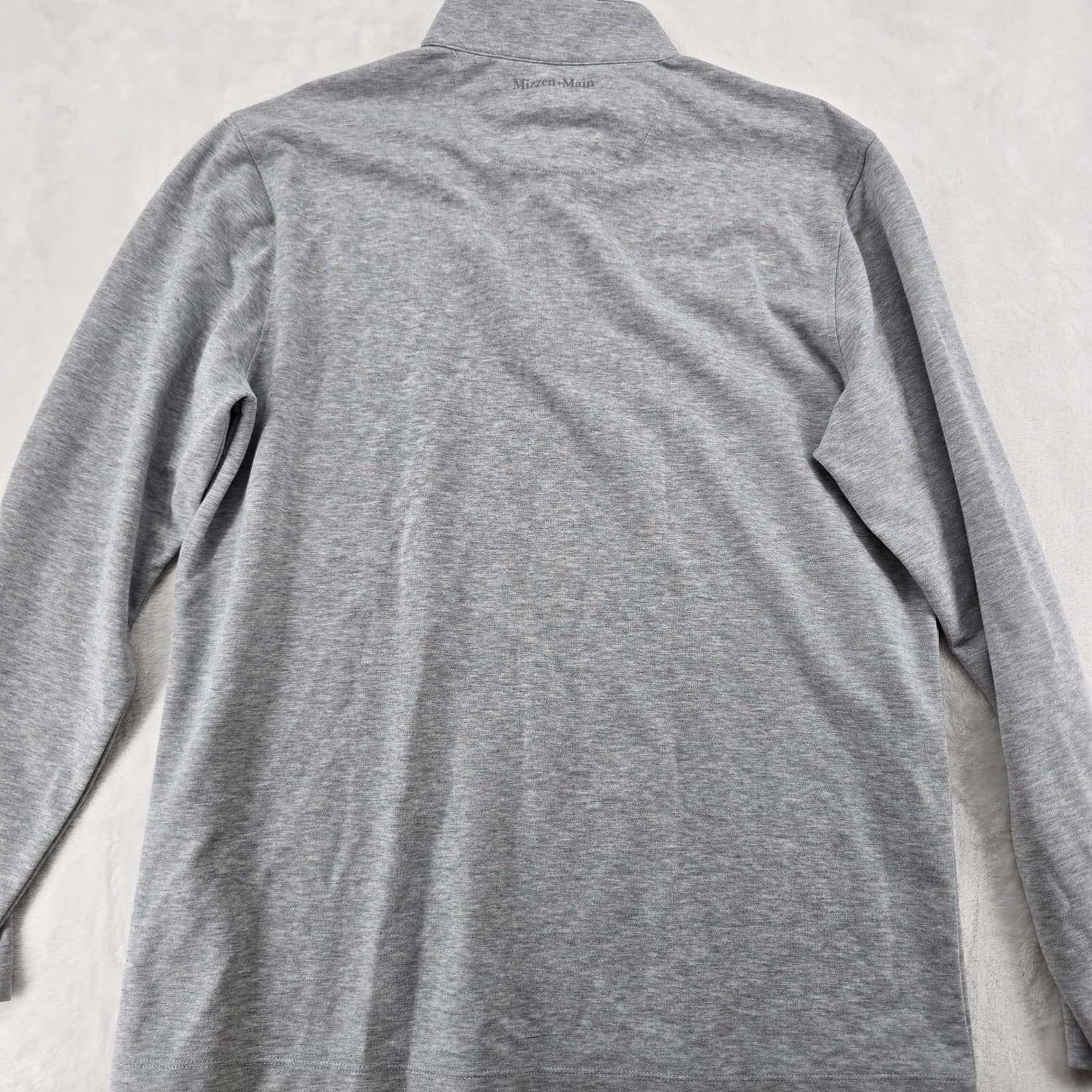Mizzen+Main Pullover Mens L Quarter Zip Heather Gray Performance Stretch - Thumbnail 6