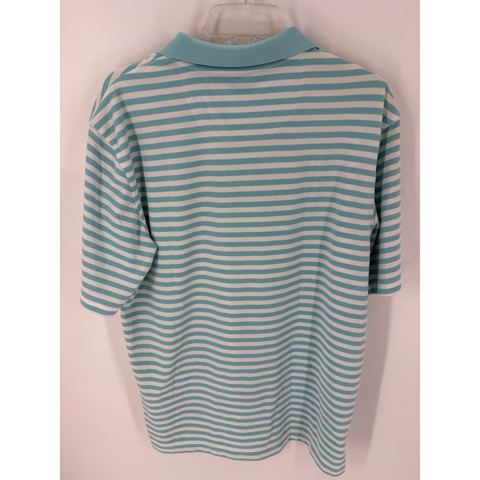 Southern Shirt Mens Blue White Stripe Short Sleeve Polo Shirt Size L - Thumbnail 5