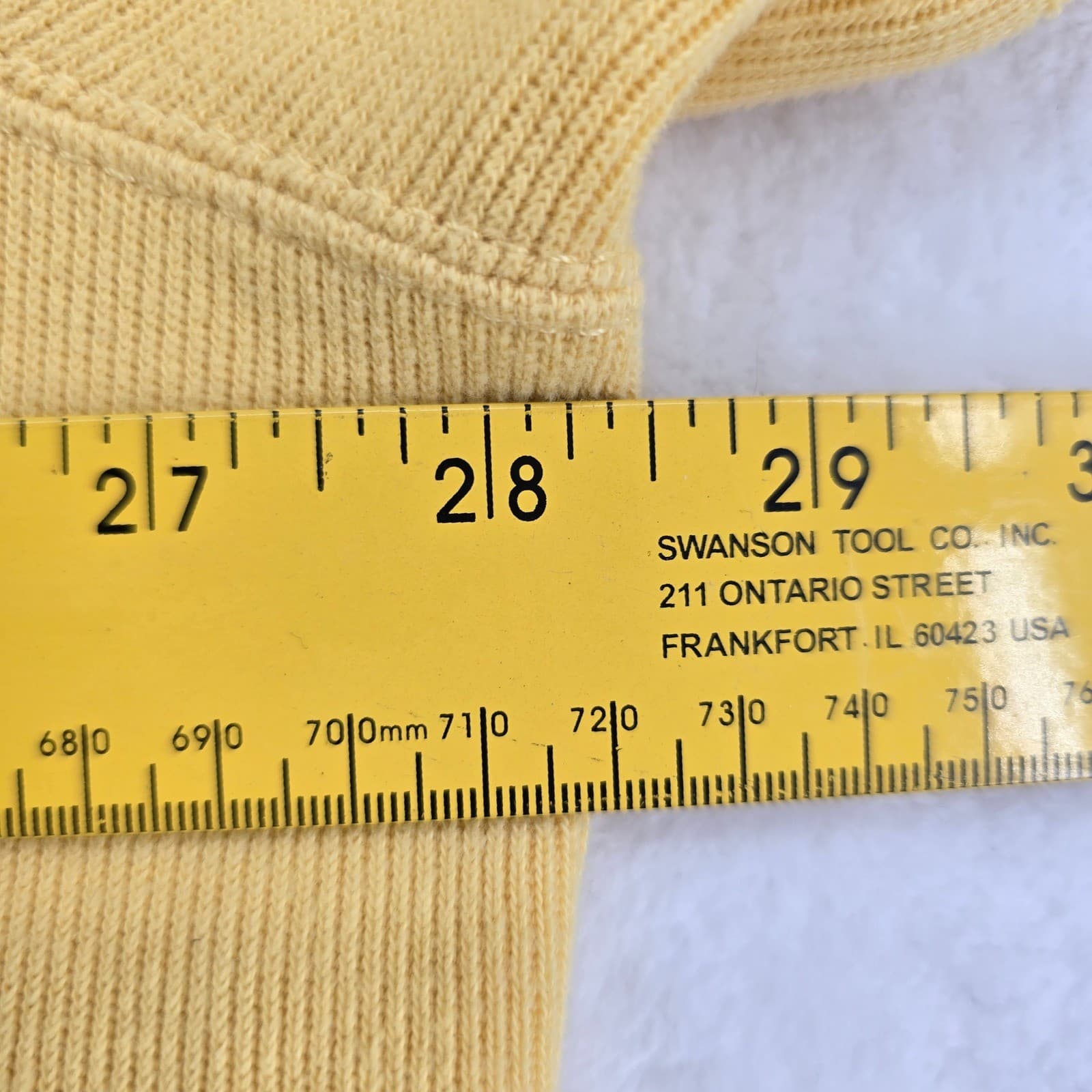 Polo Ralph Lauren Pullover Mens XXL Sweater Yellow 1/4 Zip Cotton Ribbed - Thumbnail 6