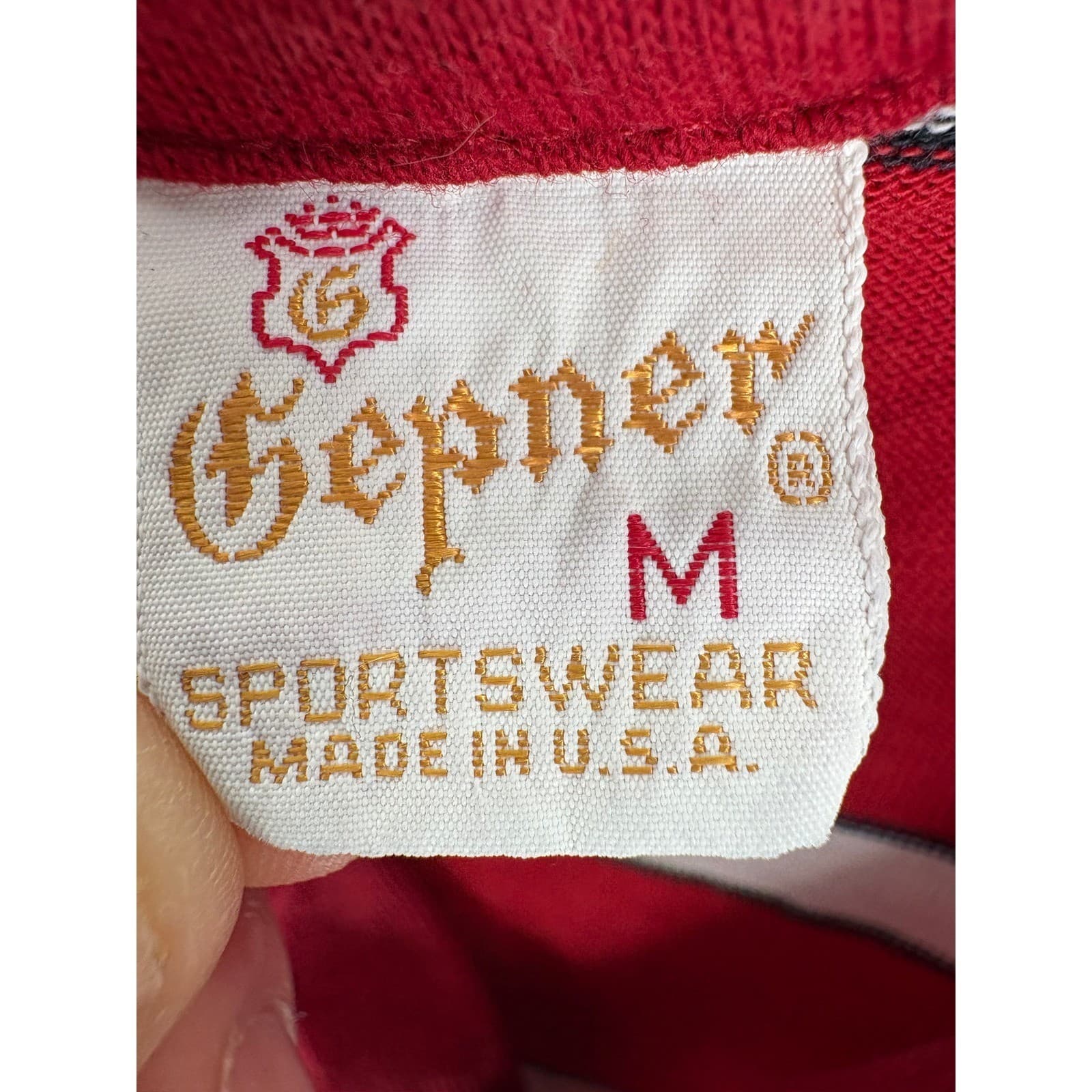 Vintage Gepner Red White Striped Polo Shirt South Carolina Gamecocks Women M USA - Thumbnail 3
