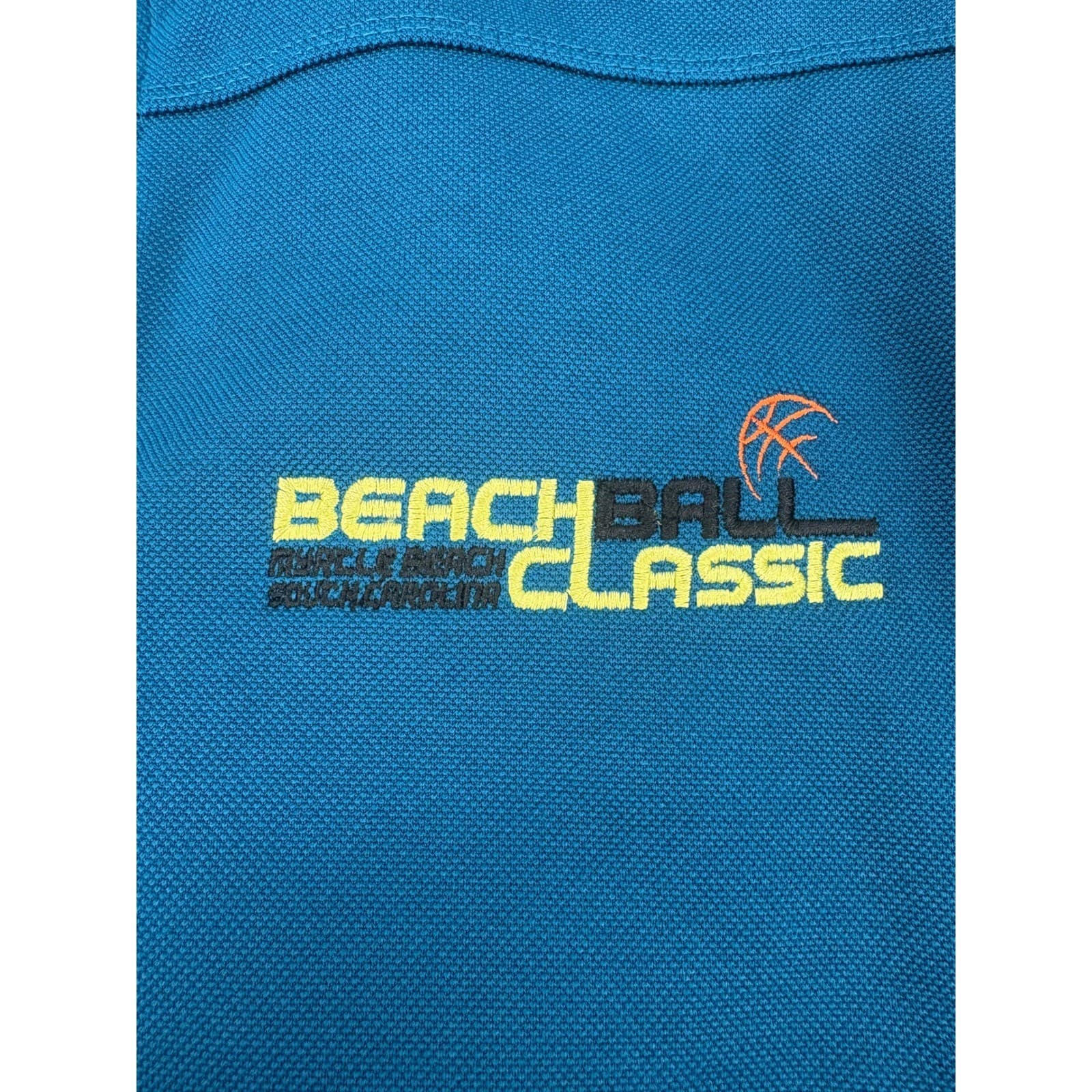 Port Authority Beach Ball Classic Teal Blue Full Zip Soft Shell Jacket Mens S - Thumbnail 5