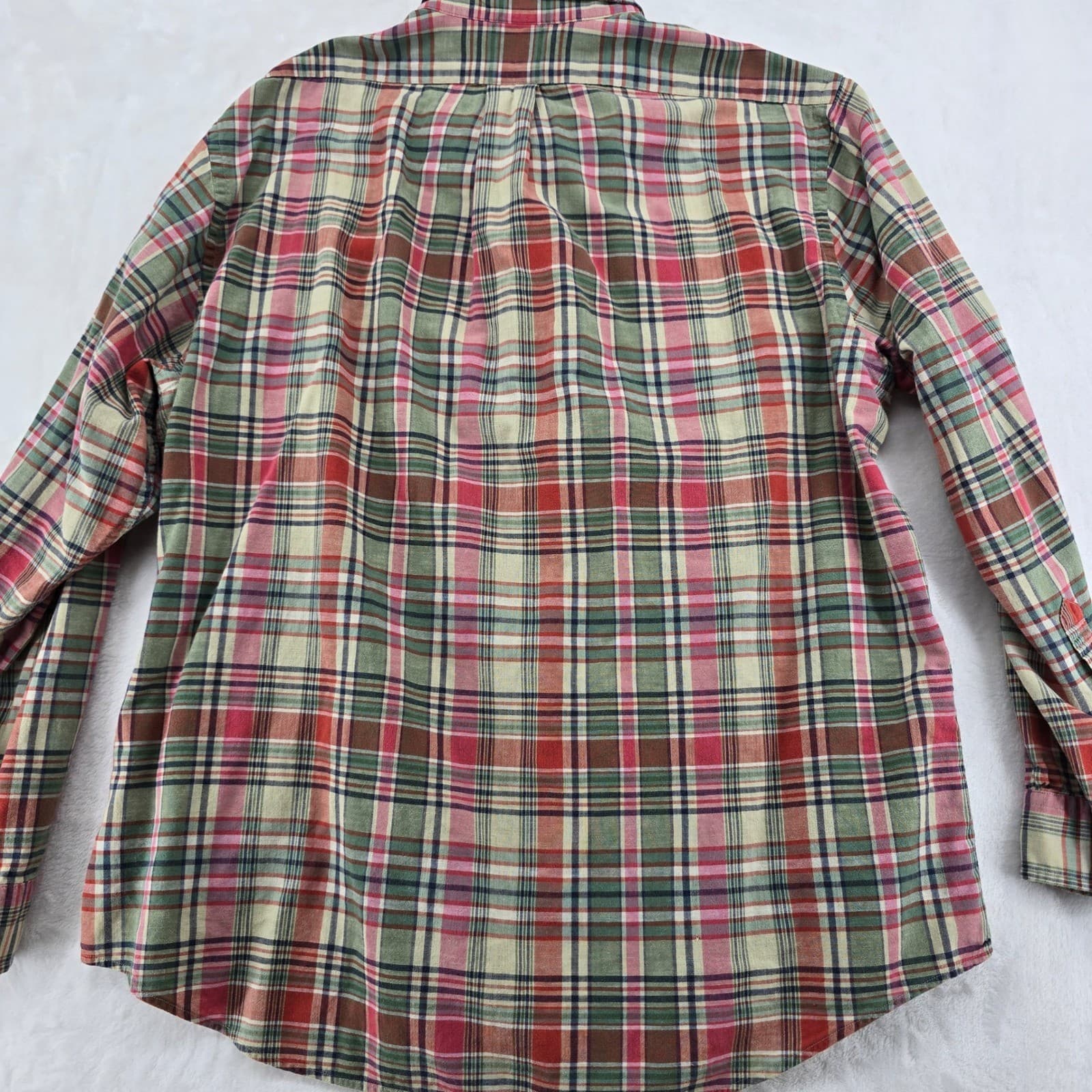 Brooks Brothers Button Down Mens XL Shirt Multicolor Plaid Regent Polo Cotton - Thumbnail 6