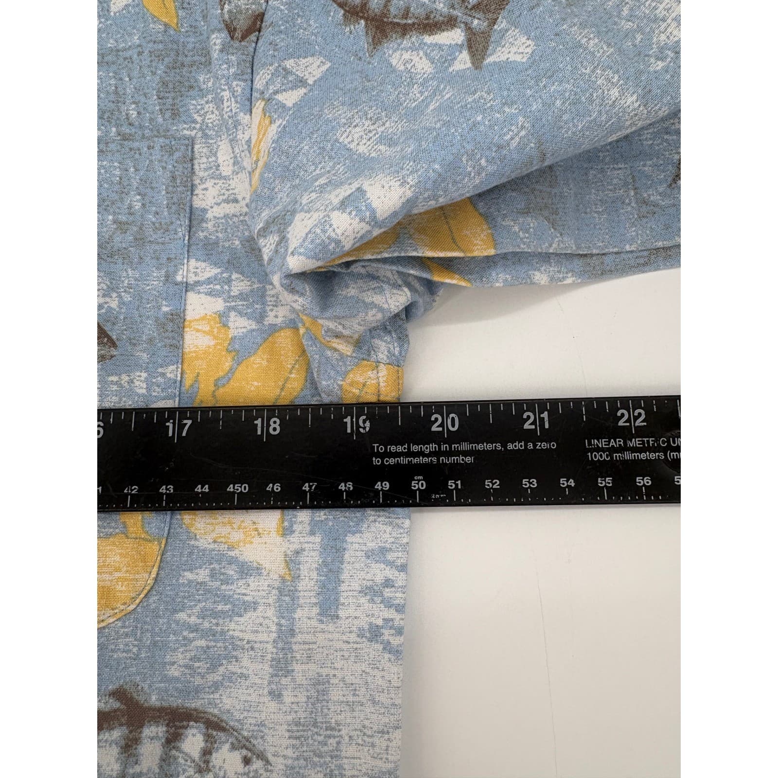 Puritan Mens Small Fish Print Short Sleeve Button Up Shirt Casual Beach Vacation - Thumbnail 6