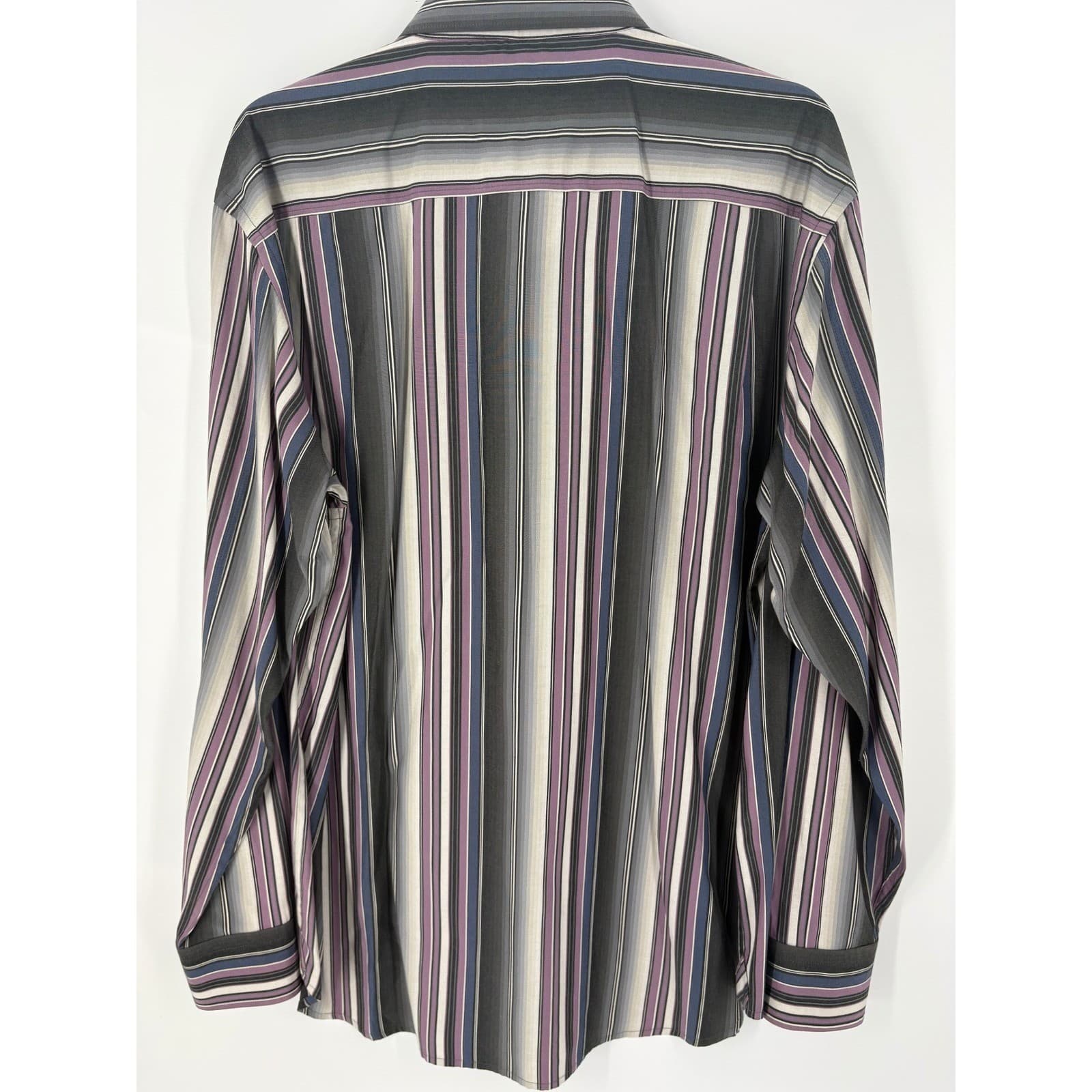 Tommy Bahama Dress Shirt Men's Long Sleeve Striped Silk Tencel L G - Thumbnail 3