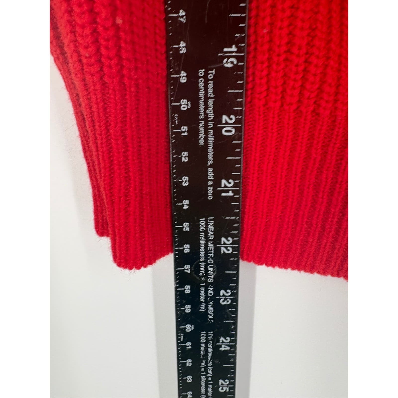 Nathalie B Striped Mock Neck Button Shoulder Sweater Pink Orange Red Size S - Thumbnail 5