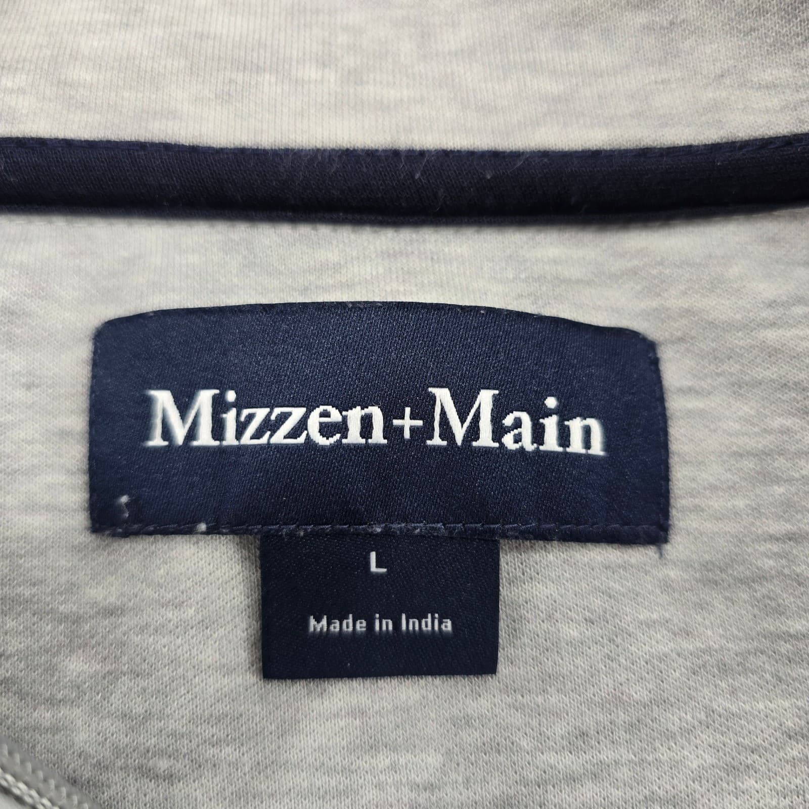 Mizzen+Main Pullover Mens L Quarter Zip Heather Gray Performance Stretch - Thumbnail 2