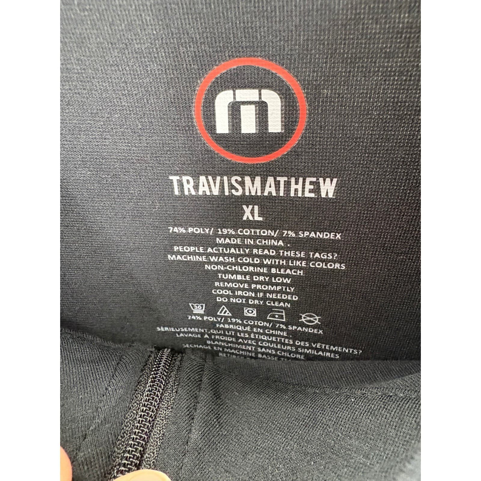 Travis Mathew Mens Golf Quarter Zip Pullover Long Sleeve Black XL Fall Classic - Thumbnail 2