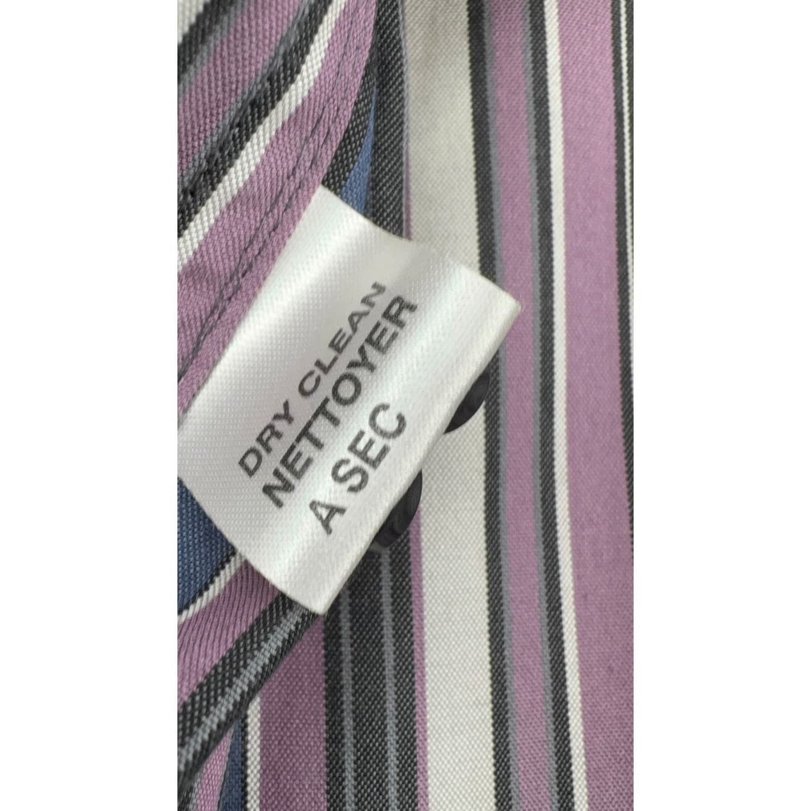 Tommy Bahama Dress Shirt Men's Long Sleeve Striped Silk Tencel L G - Thumbnail 7