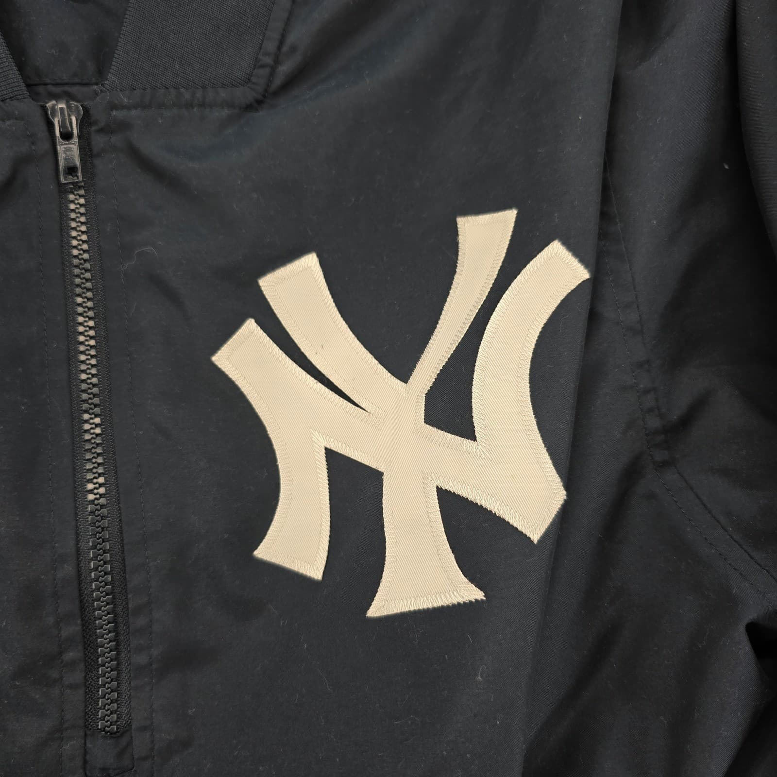 Majestic NY Yankees Mens XXL Pullover Navy Blue MLB Quarter Zip Jacket - Thumbnail 6