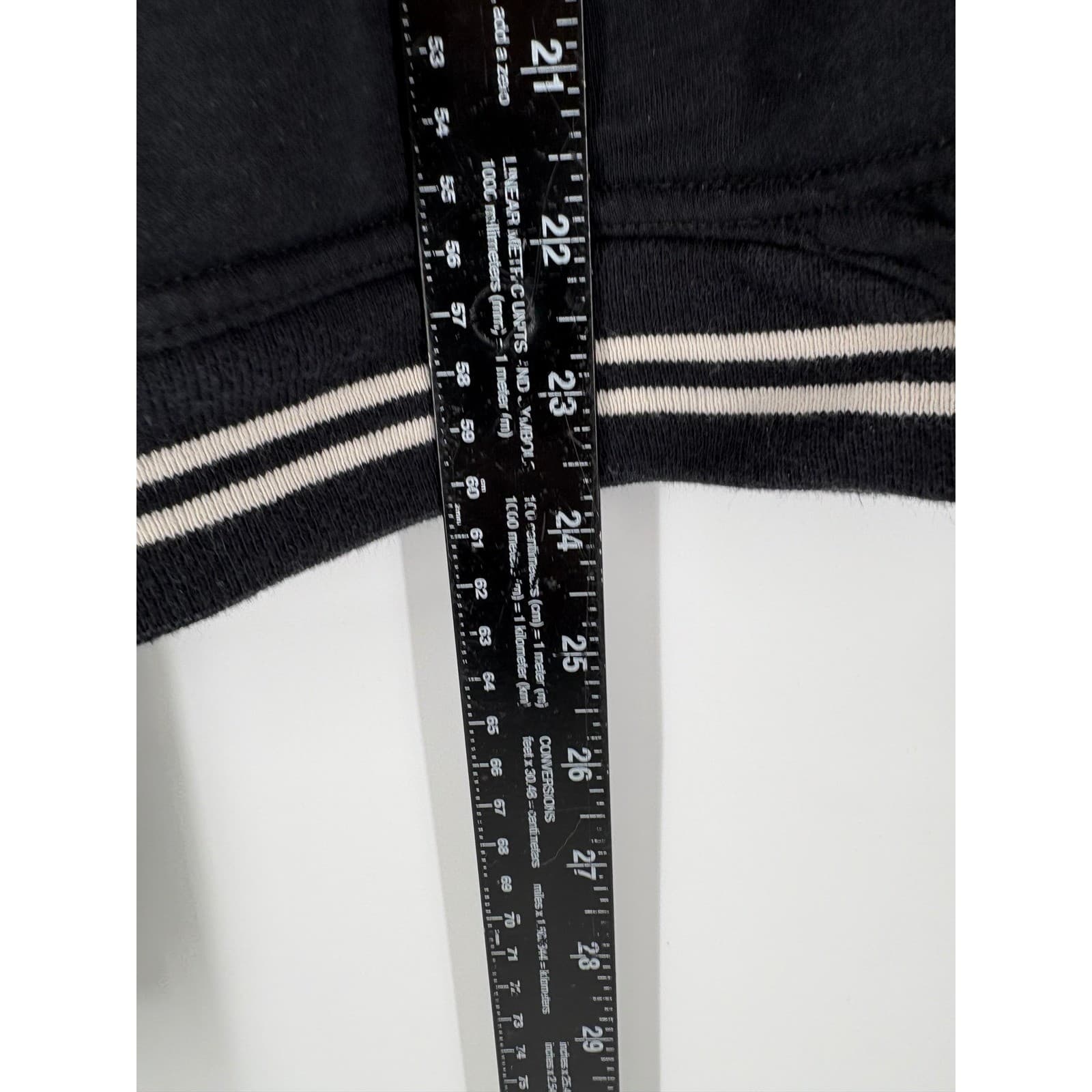 Nike Black Bomber Jacket Athletic Style Varsity Stripe Full Zip Women's XL - Thumbnail 3