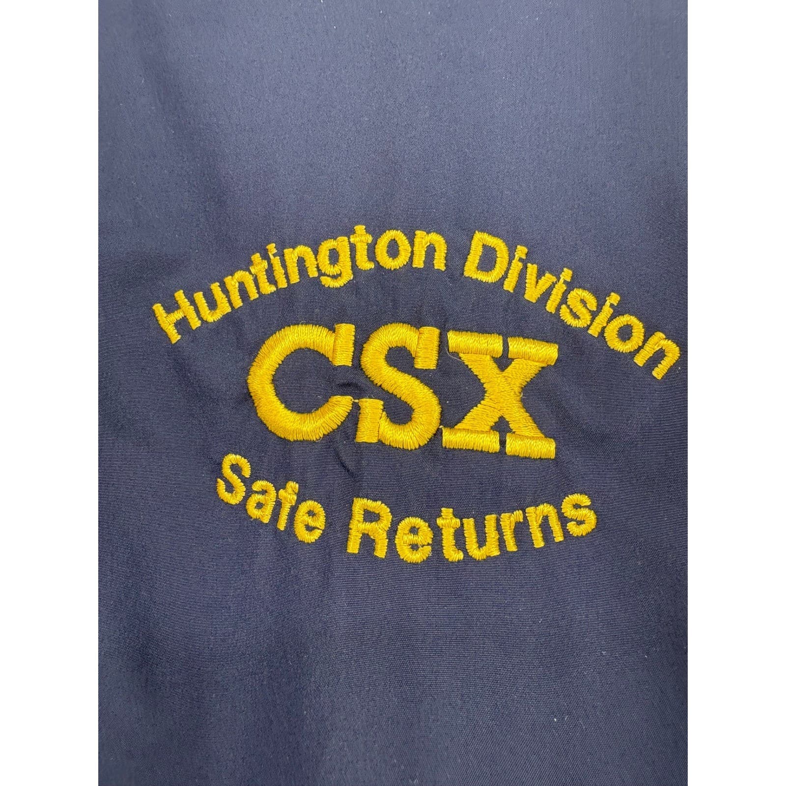 Page & Tuttle Windbreaker Mens Large Pullover Navy Blue CSX Railroad Windshirt - Thumbnail 3