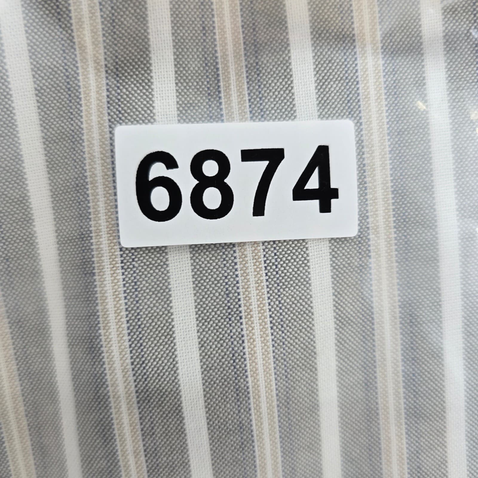 St. John's Bay Button Down Mens Medium Shirt Gray Striped Iron Free Short Sleeve - Thumbnail 7