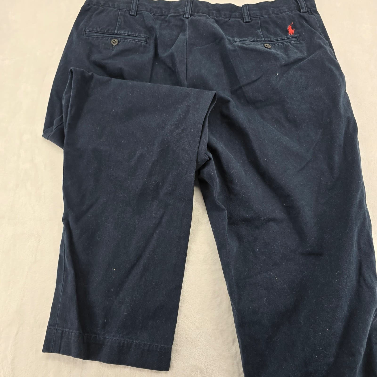 Polo Ralph Lauren Preston Pant Mens 38/32 Chino Pants Navy Blue Cotton Straight - Thumbnail 7