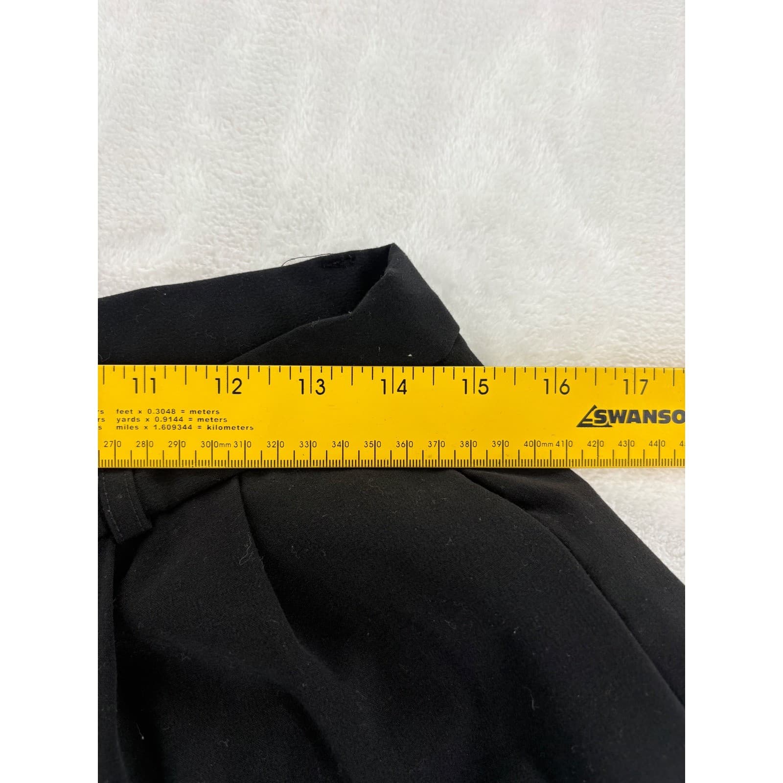 Bianca Dress Pants Womens 12 Pleated 4-Way Stretch Trousers Black High Rise USA - Thumbnail 6