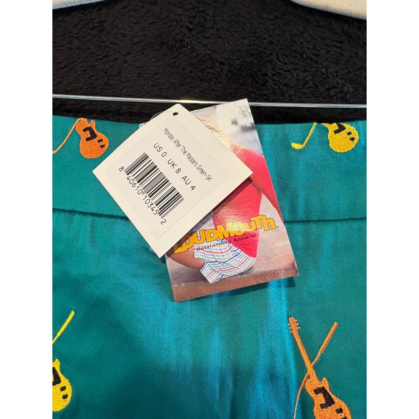 Loudmouth Ladies Golf Skirt Guitar Print Mini Skort Size 0 MAM Hootie Rucker - Thumbnail 4