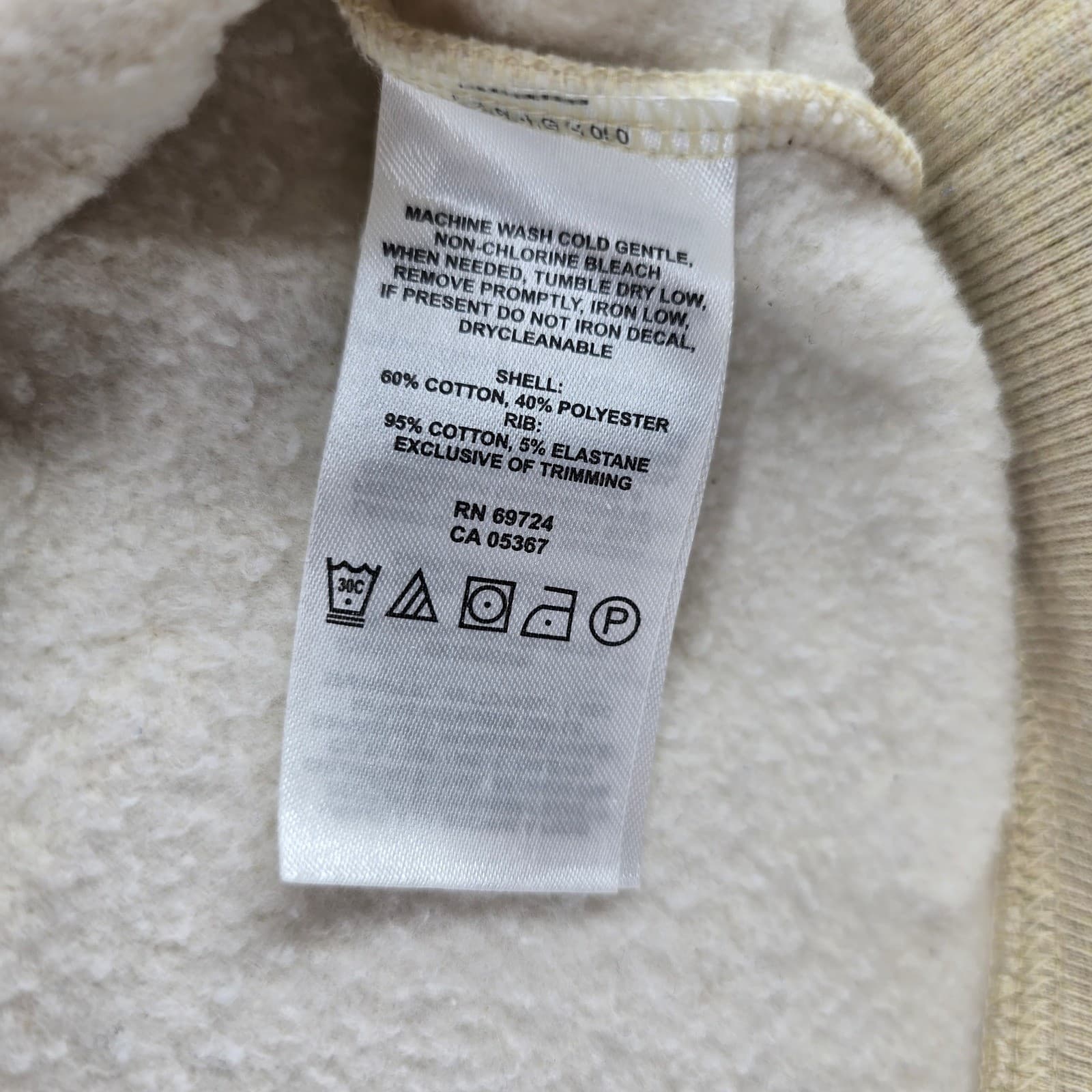 Columbia Pullover Mens L Sweatshirt Beige 1/4 Zip Fleece Lined Mock Neck 6761 - Thumbnail 3