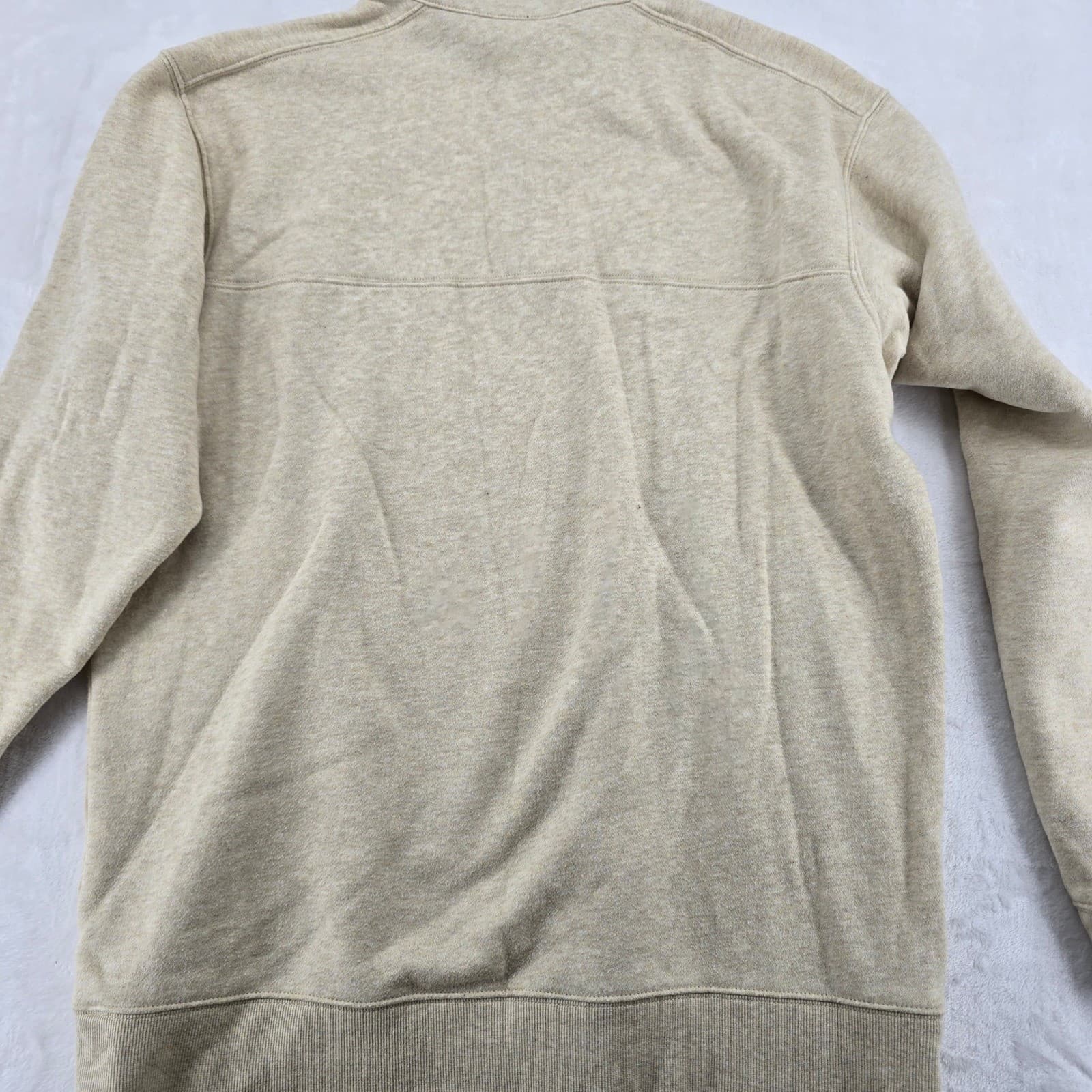 Columbia Pullover Mens L Sweatshirt Beige 1/4 Zip Fleece Lined Mock Neck 6761 - Thumbnail 6