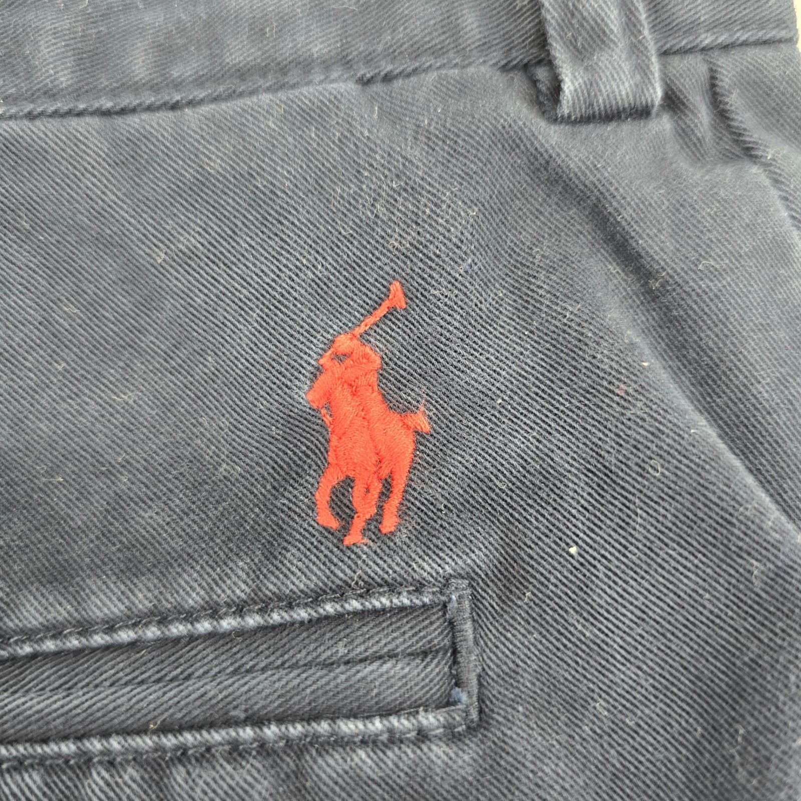 Polo Ralph Lauren Preston Pant Mens 38/32 Chino Pants Navy Blue Cotton Straight - Thumbnail 8