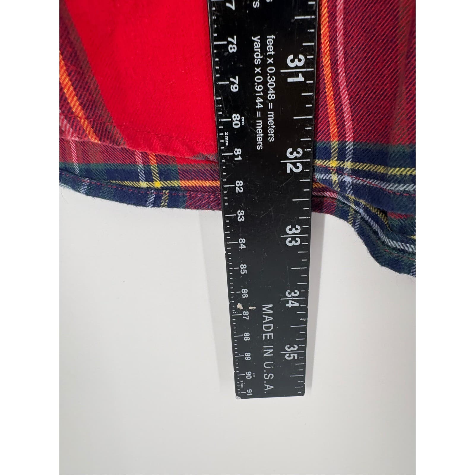 Vineyard Vines Slim Fit Whale Shirt Plaid Long Sleeve Button Down Men's XXL Red - Thumbnail 3