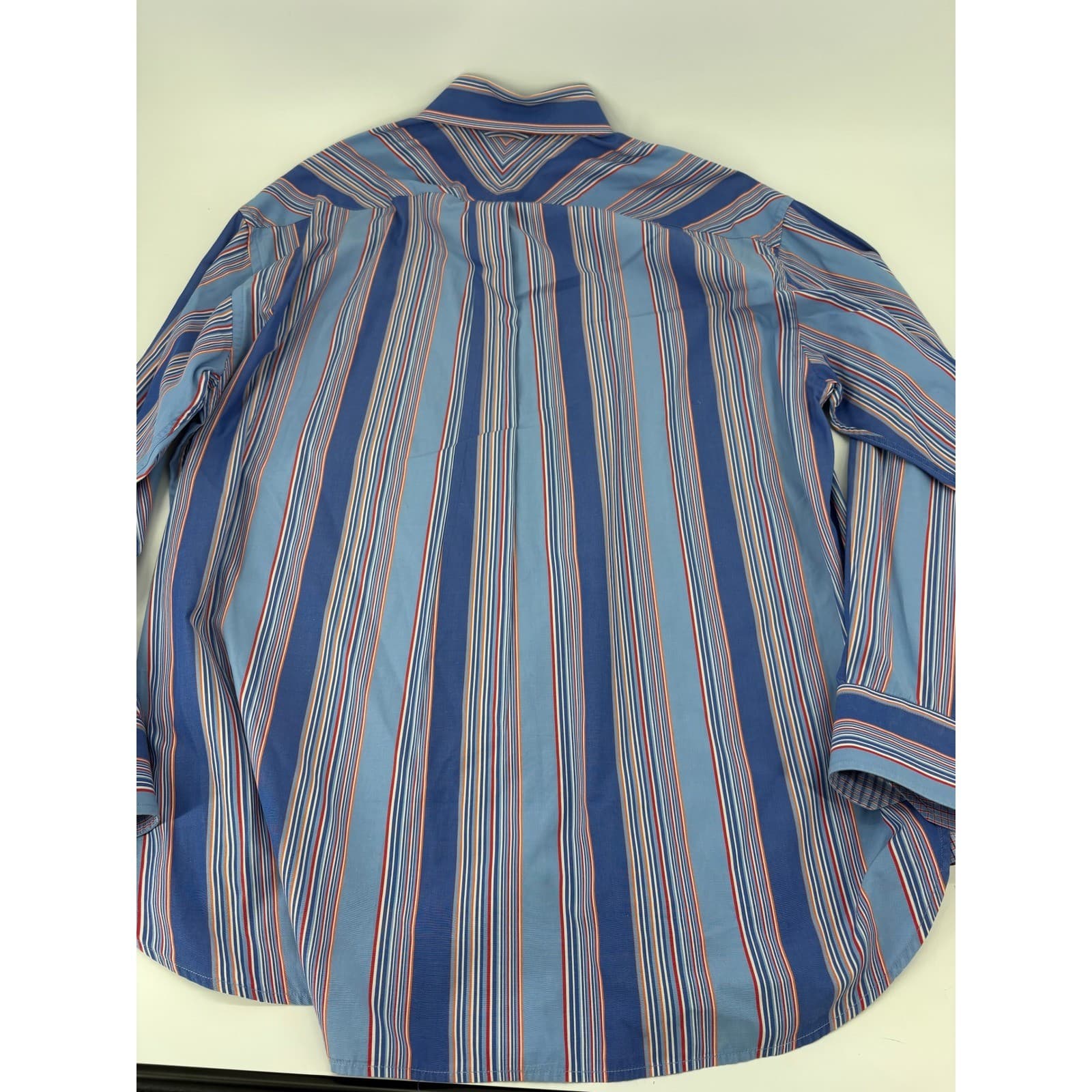 Tommy Hilfiger Button Down Mens XL Shirt Blue Striped Long Sleeve 80s Cotton - Thumbnail 8