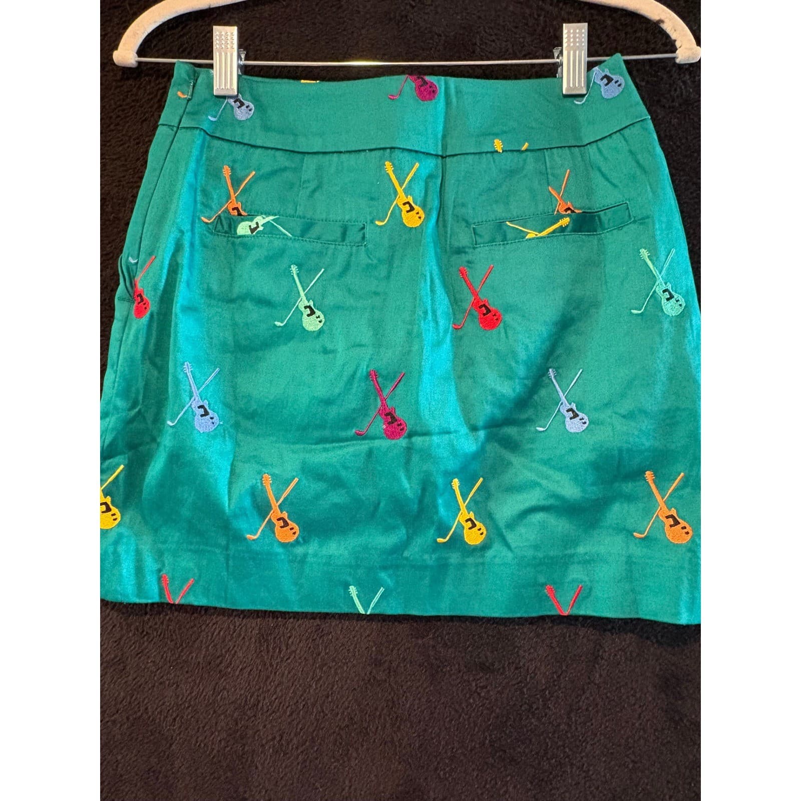 Loudmouth Ladies Golf Skirt Guitar Print Mini Skort Size 0 MAM Hootie Rucker - Thumbnail 8