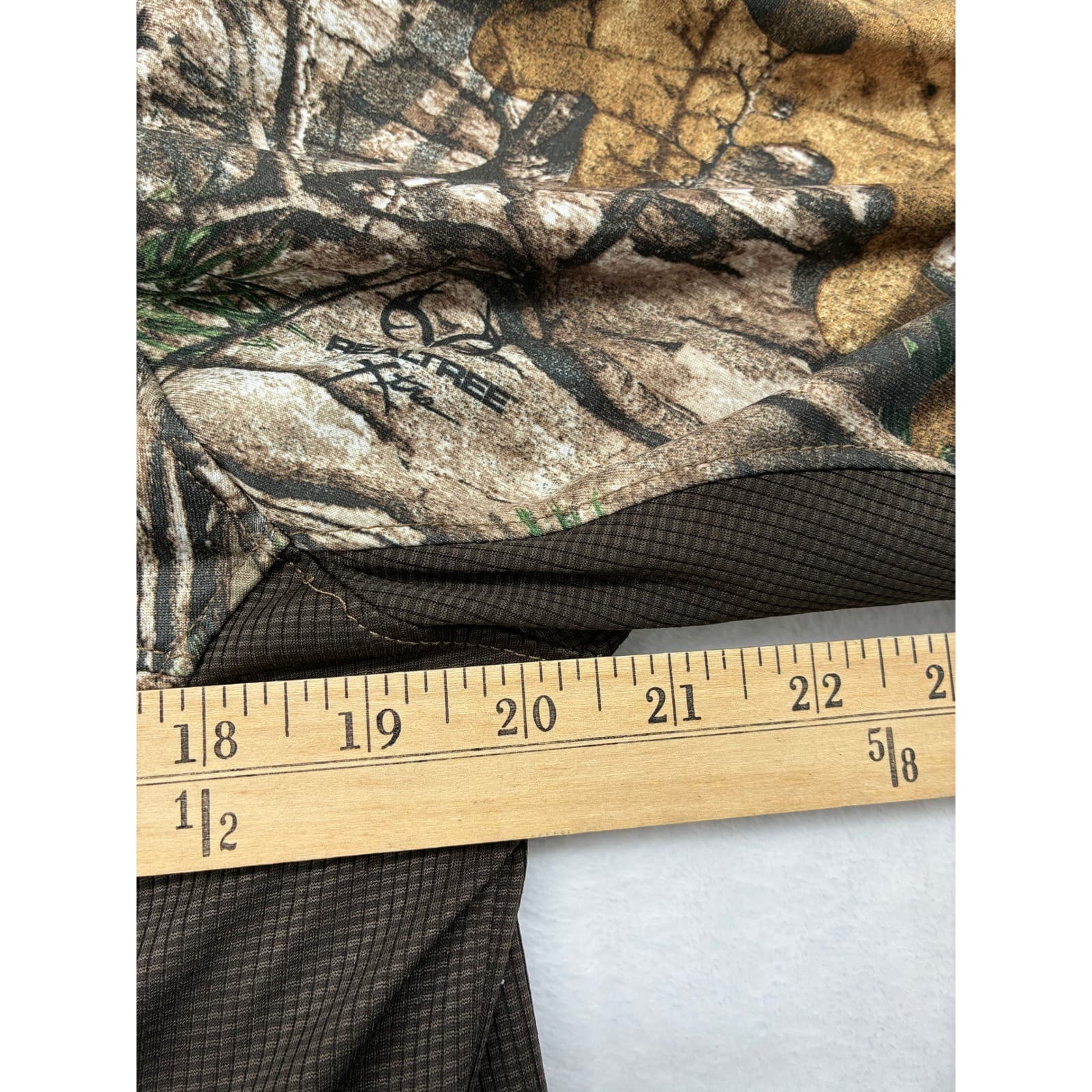 Realtree Pullover Mens M 1/4 Zip Camo Performance Hunting Shirt Brown Xtra Camo - Thumbnail 6