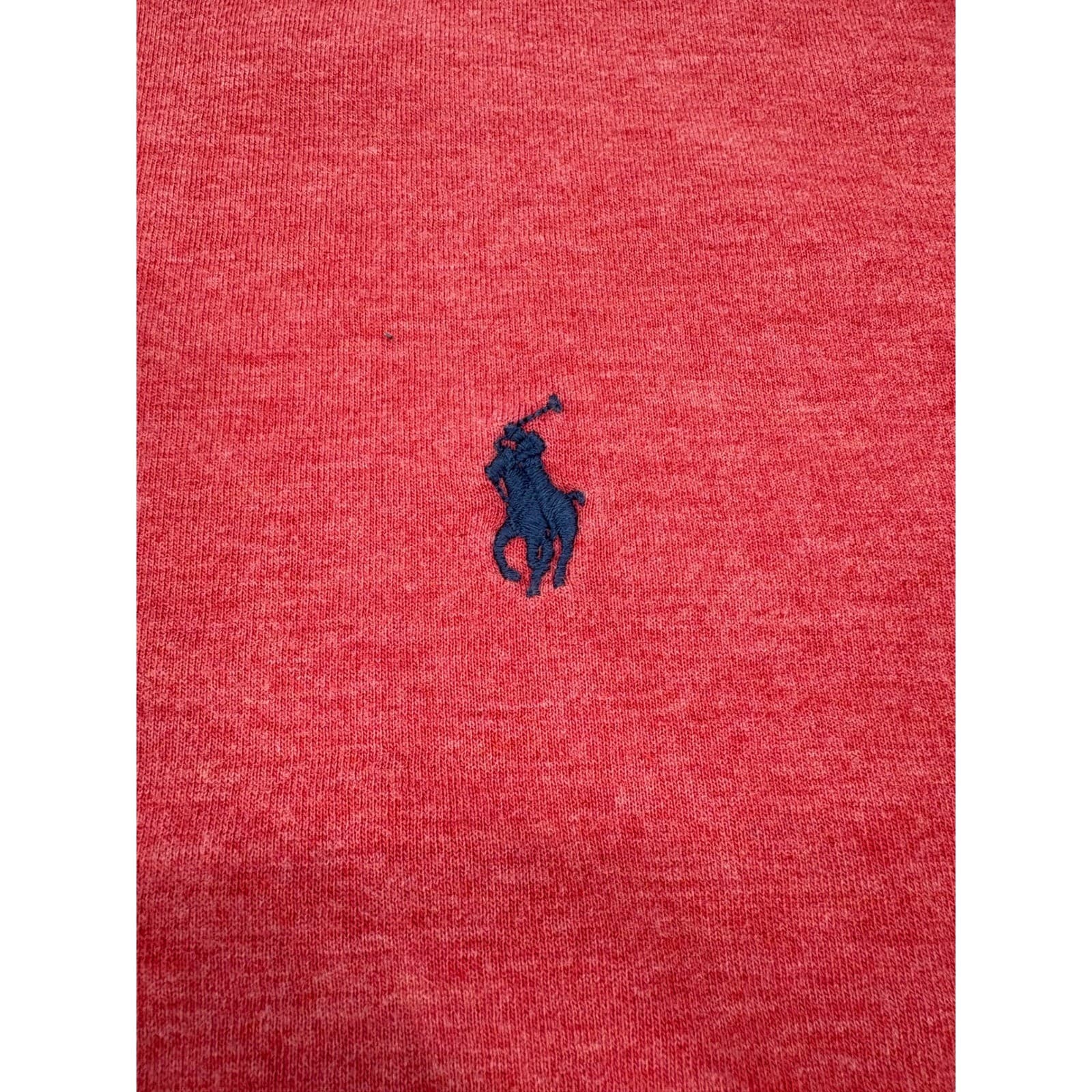 Polo Ralph Lauren Pullover Mens 3XLT 1/4 Zip Sweater Red Heather Cotton Blend - Thumbnail 4