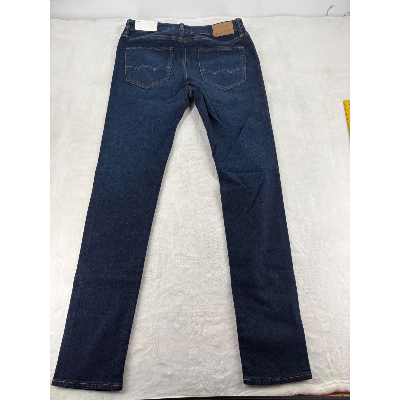 American Eagle Jeans Mens 32x36 Slim High Tide Flex Dark Wash Denim - Thumbnail 9