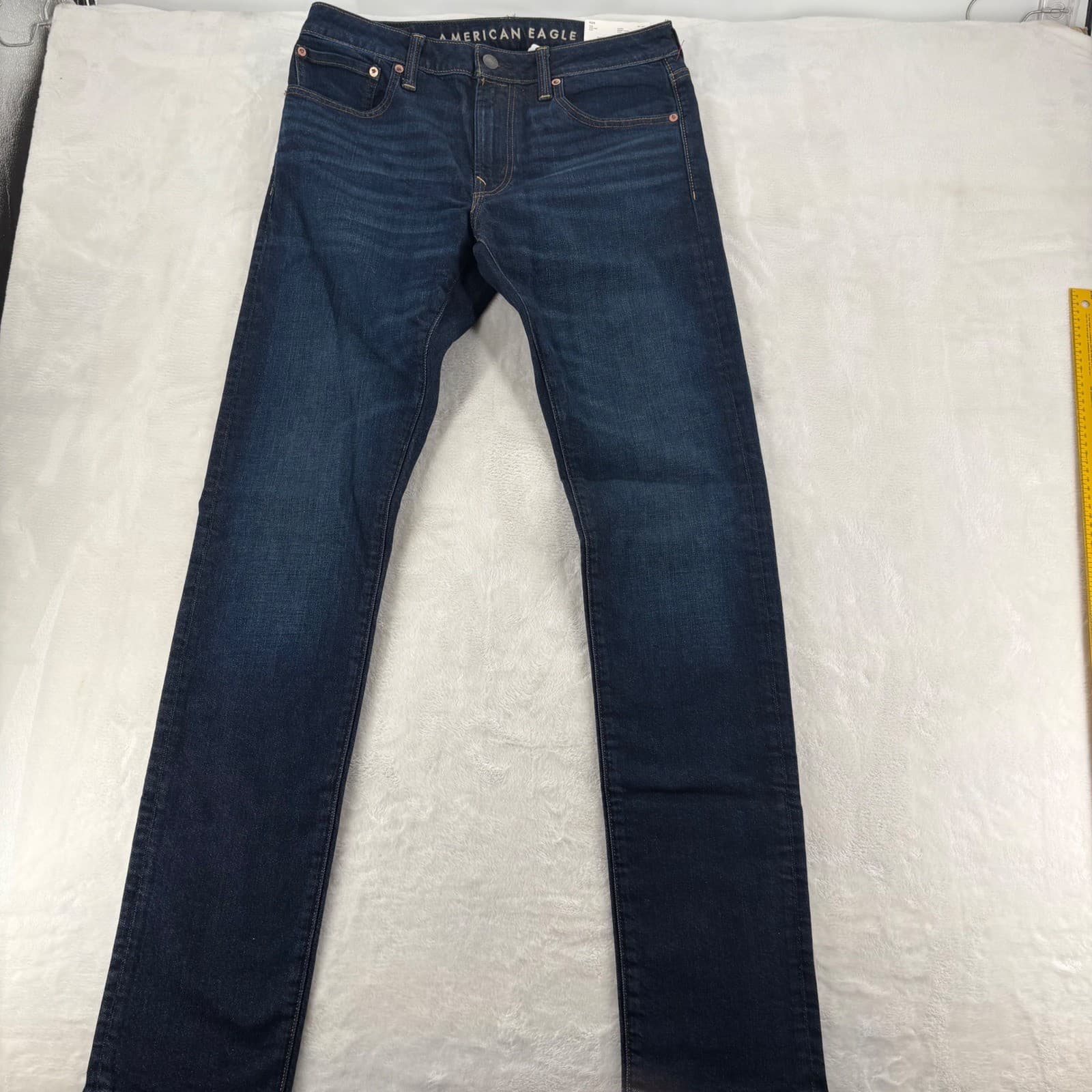 American Eagle Jeans Mens 32x36 Slim High Tide Flex Dark Wash Denim