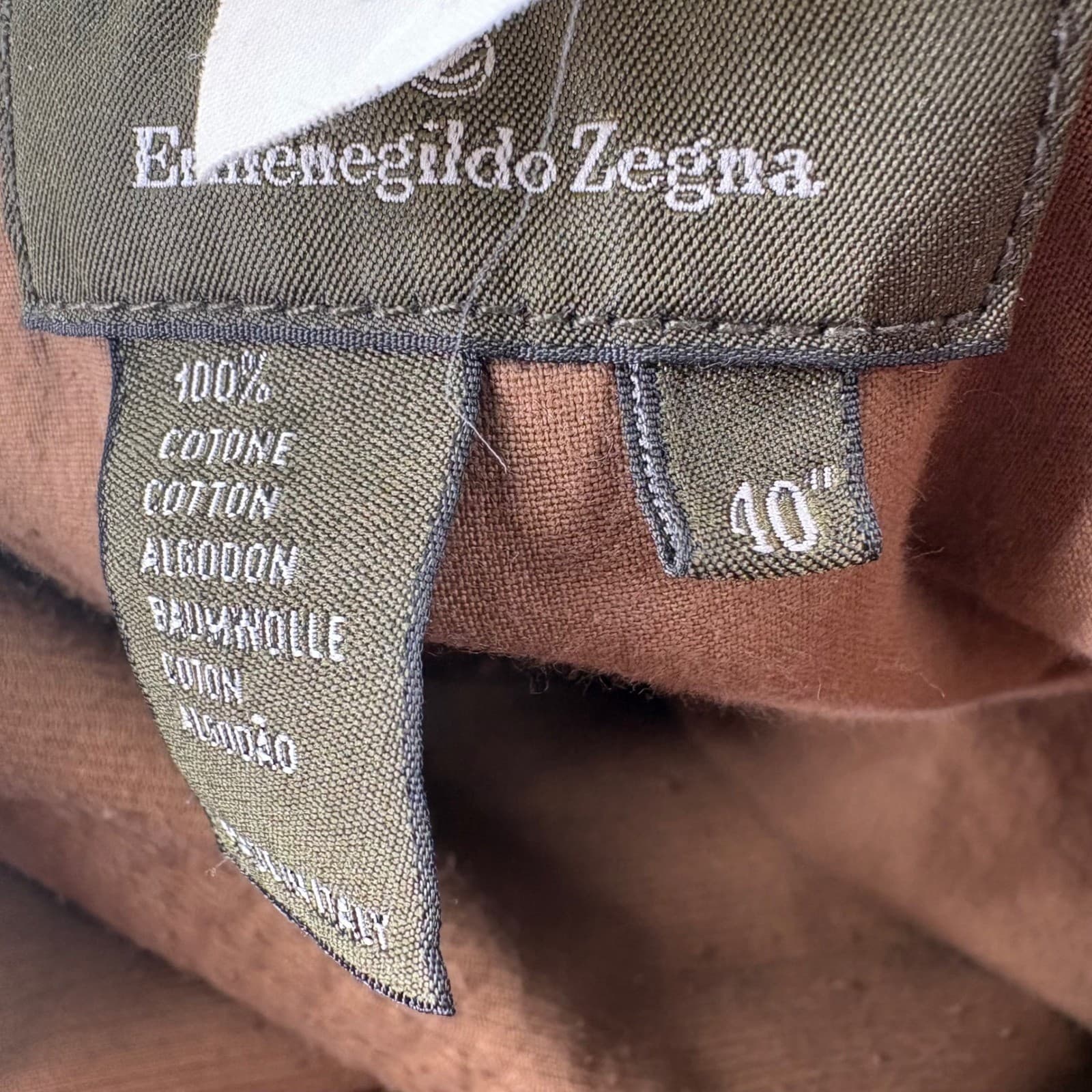 Ermenegildo Zegna Corduroy Mens 40 Pants Brown Made in Italy 5-Pocket Luxury - Thumbnail 7