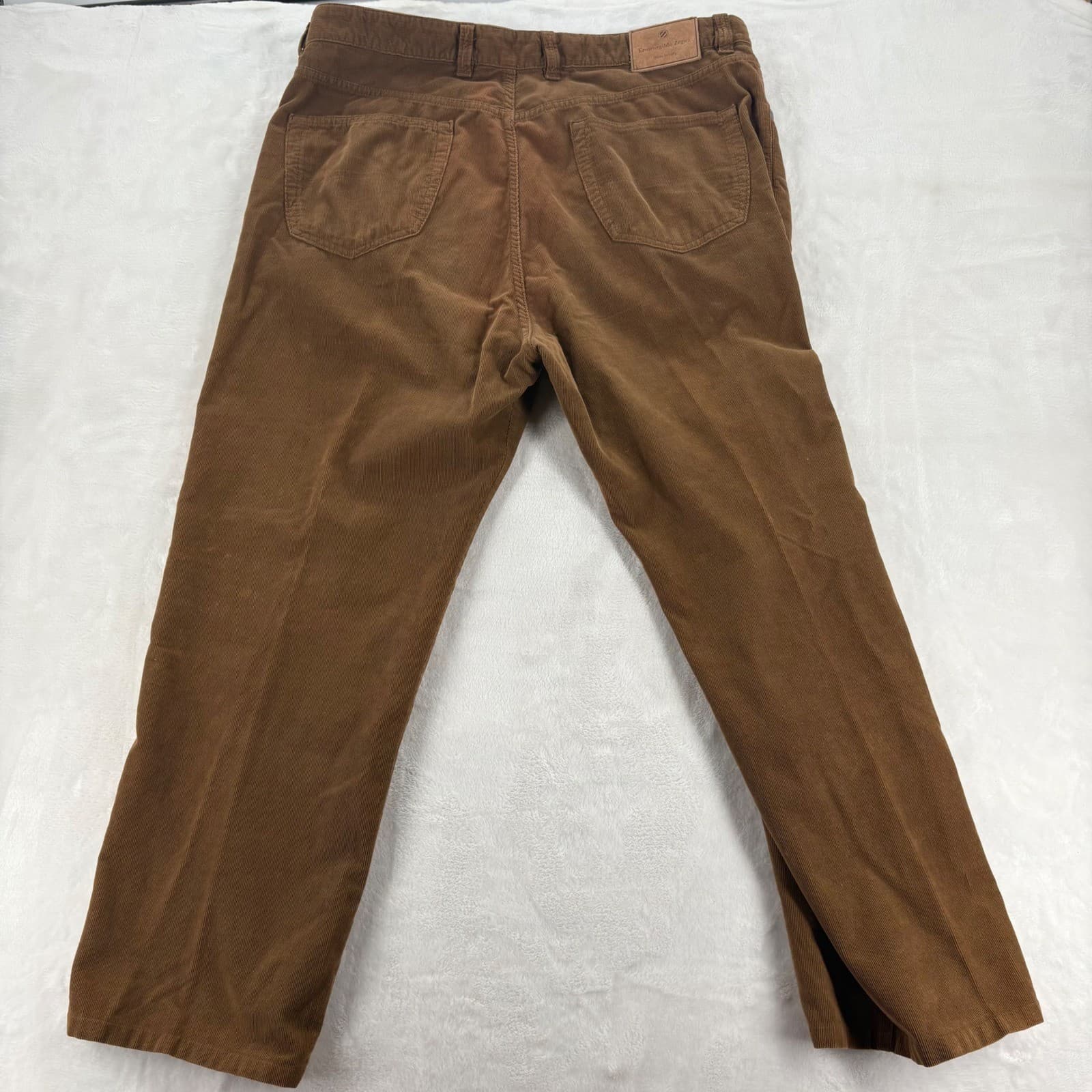 Ermenegildo Zegna Corduroy Mens 40 Pants Brown Made in Italy 5-Pocket Luxury - Thumbnail 9
