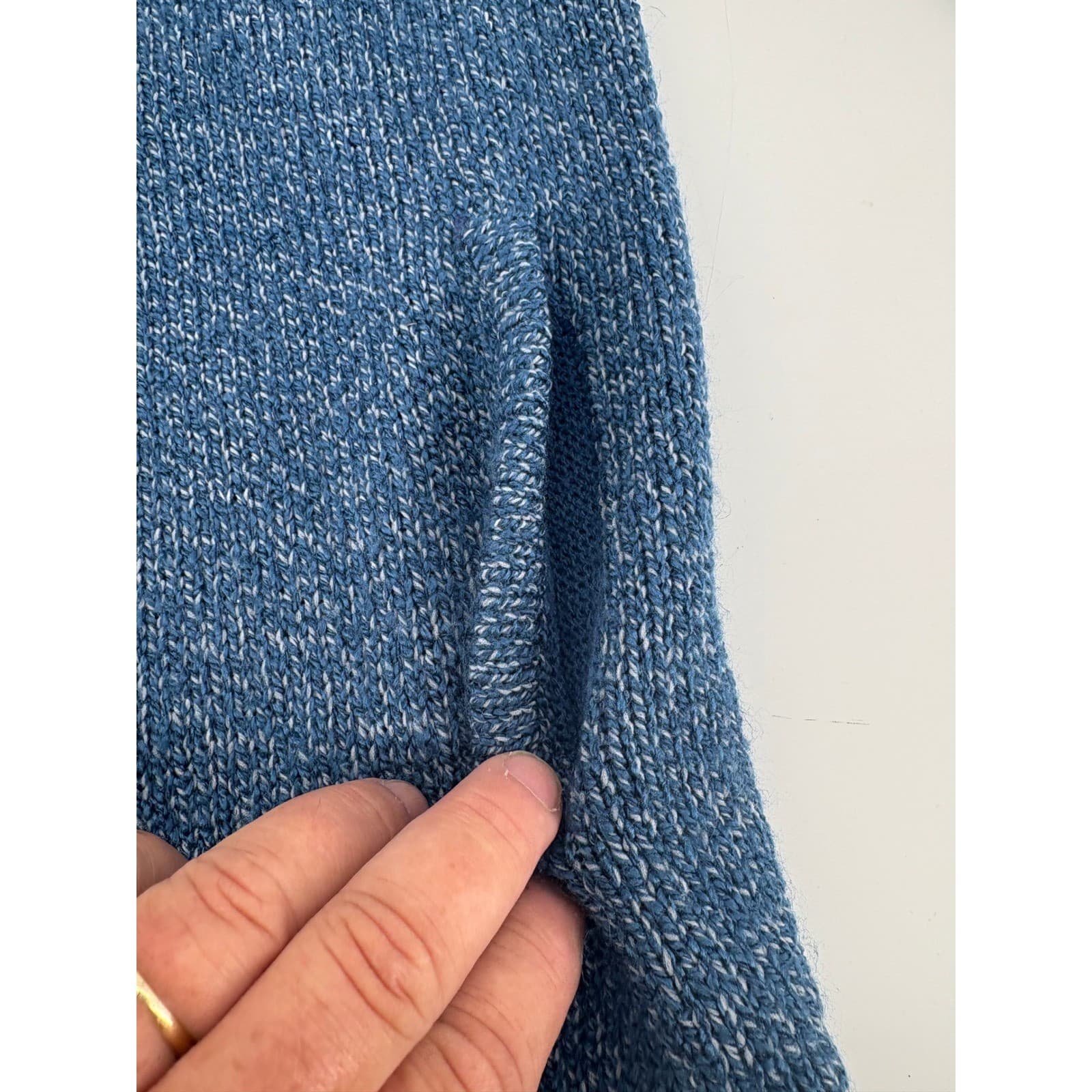 BonWorth Womens Blue Knit Full Zip Up Cardigan Sweater Ladies Size Large - Thumbnail 7
