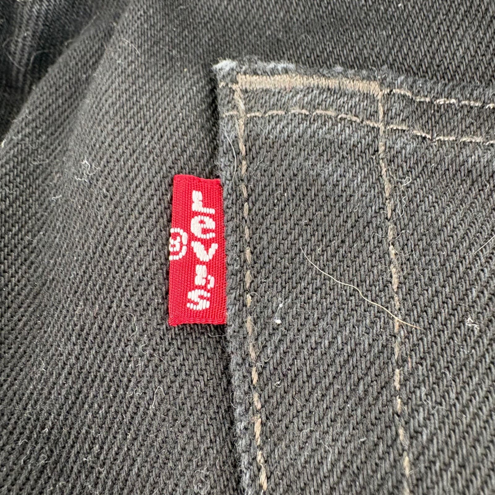 Levis 501 Jeans Mens W38 L30 Denim Pants Black Original Fit Button Fly Straight - Thumbnail 9