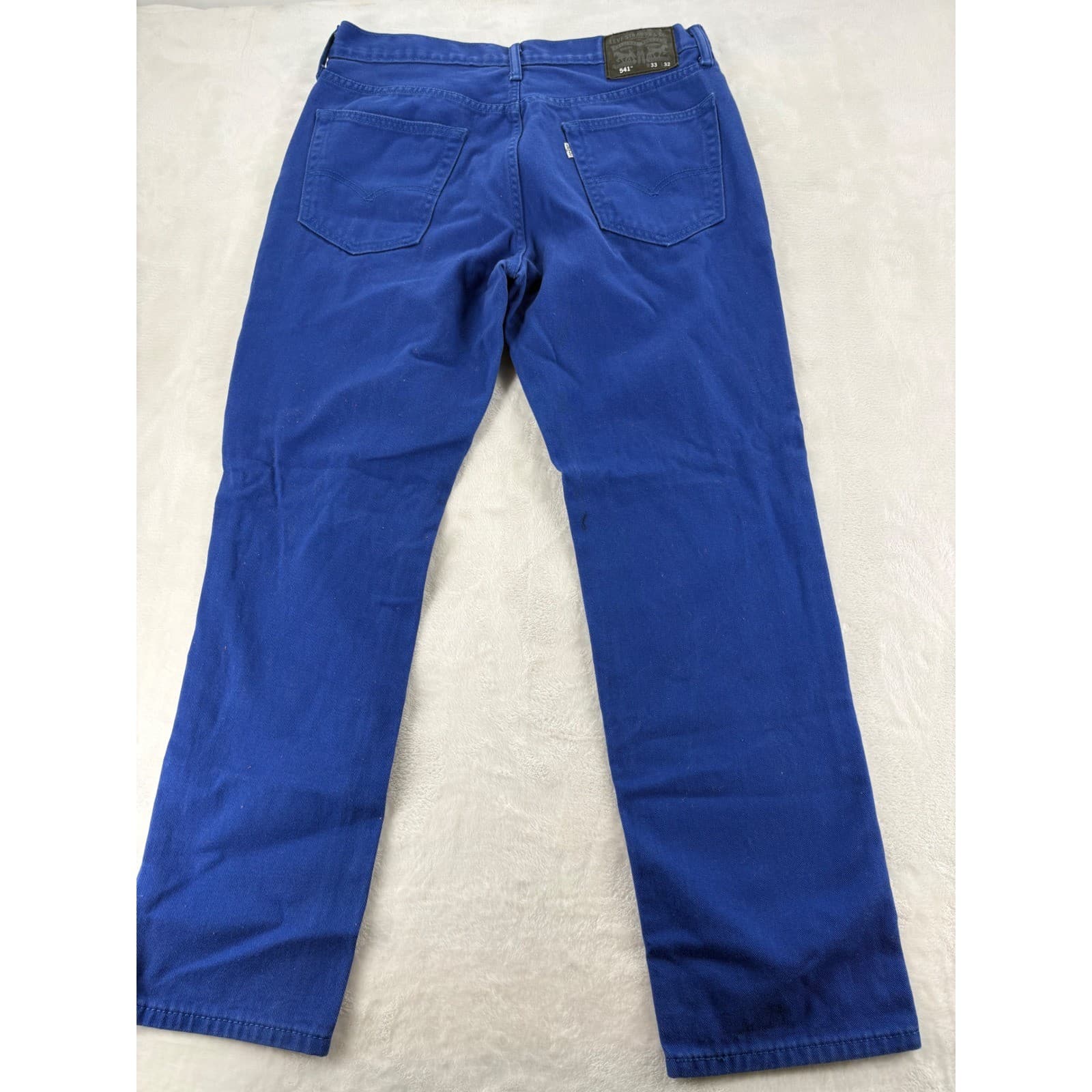 Levi's 541 Mens 33x32 Athletic Taper Jeans Royal Blue Twill Pants - Thumbnail 7
