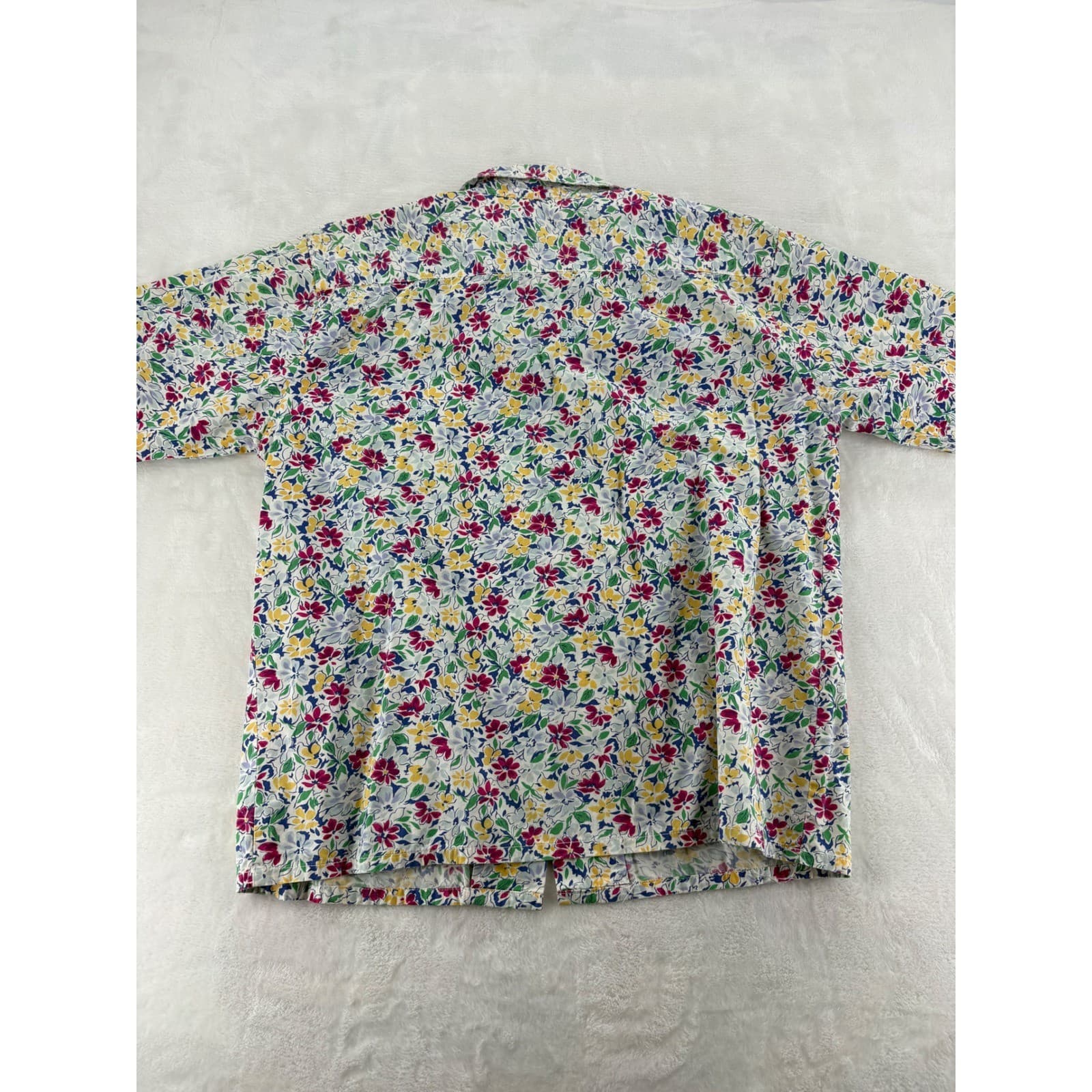 Van Heusen Pajama Set Womens M Pajamas Multicolor Floral Cotton Button Up Pants - Thumbnail 6
