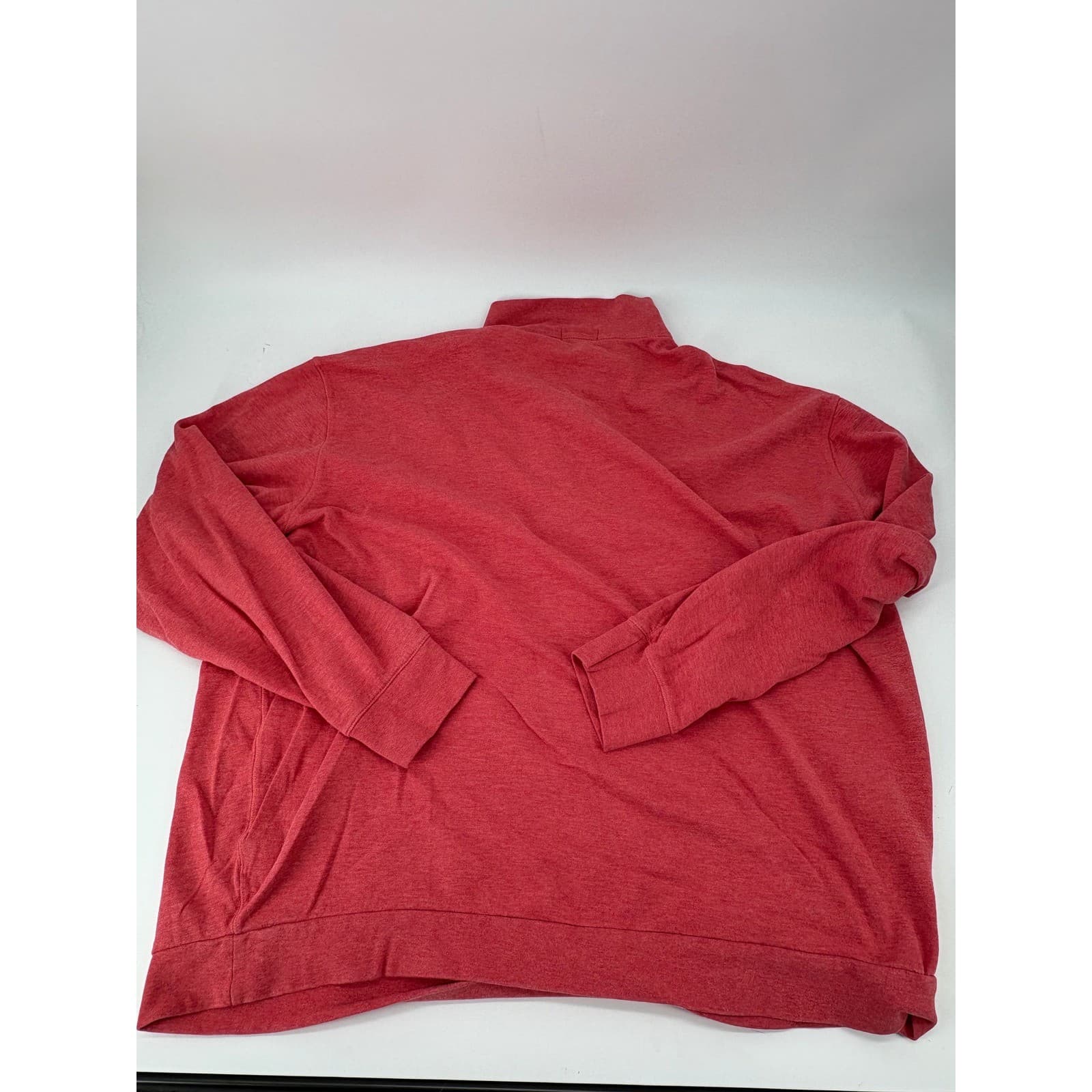 Polo Ralph Lauren Pullover Mens 3XLT 1/4 Zip Sweater Red Heather Cotton Blend - Thumbnail 9